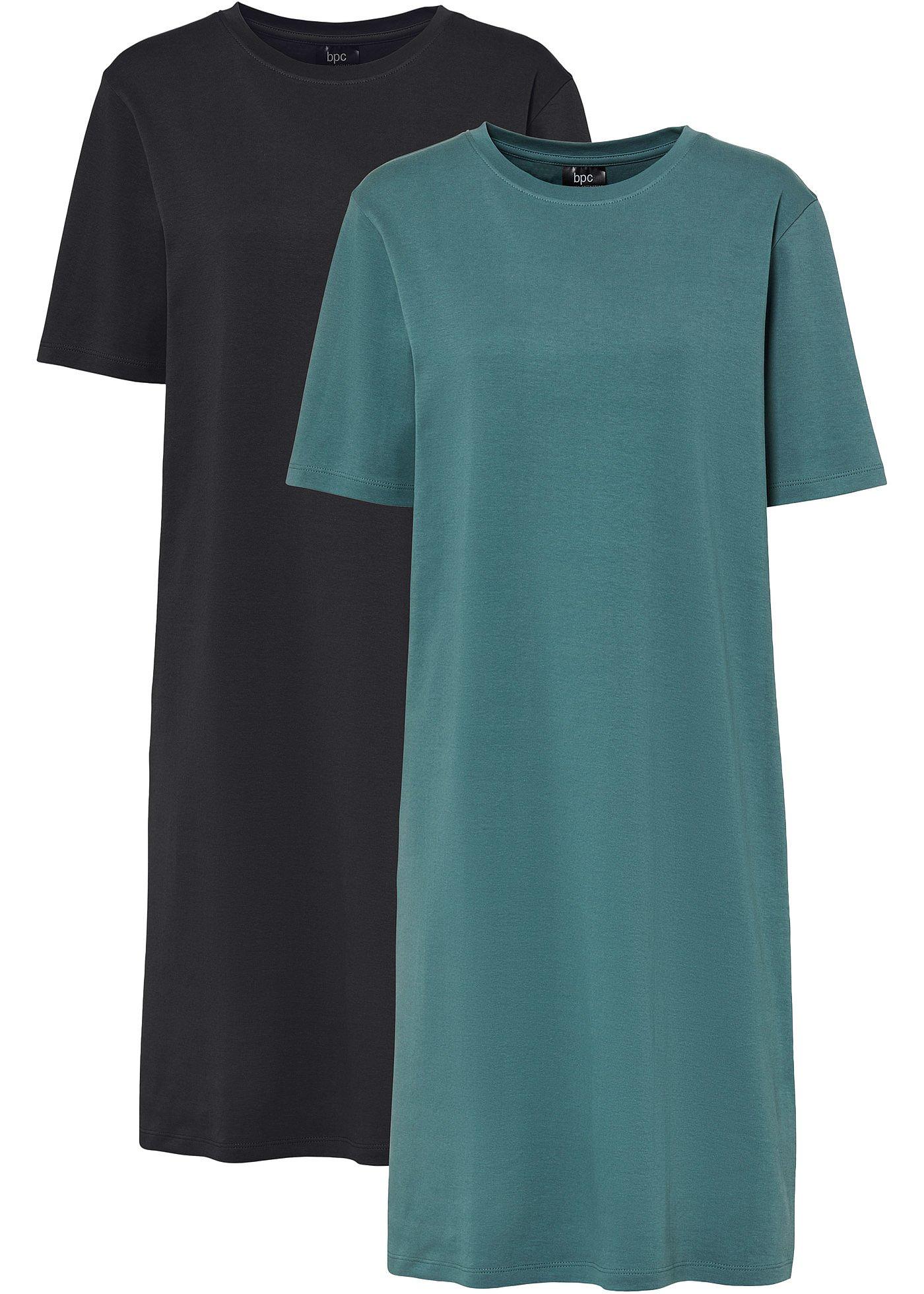Oversize-T-Shirtkleid aus reiner Baumwolle (2er Pack)