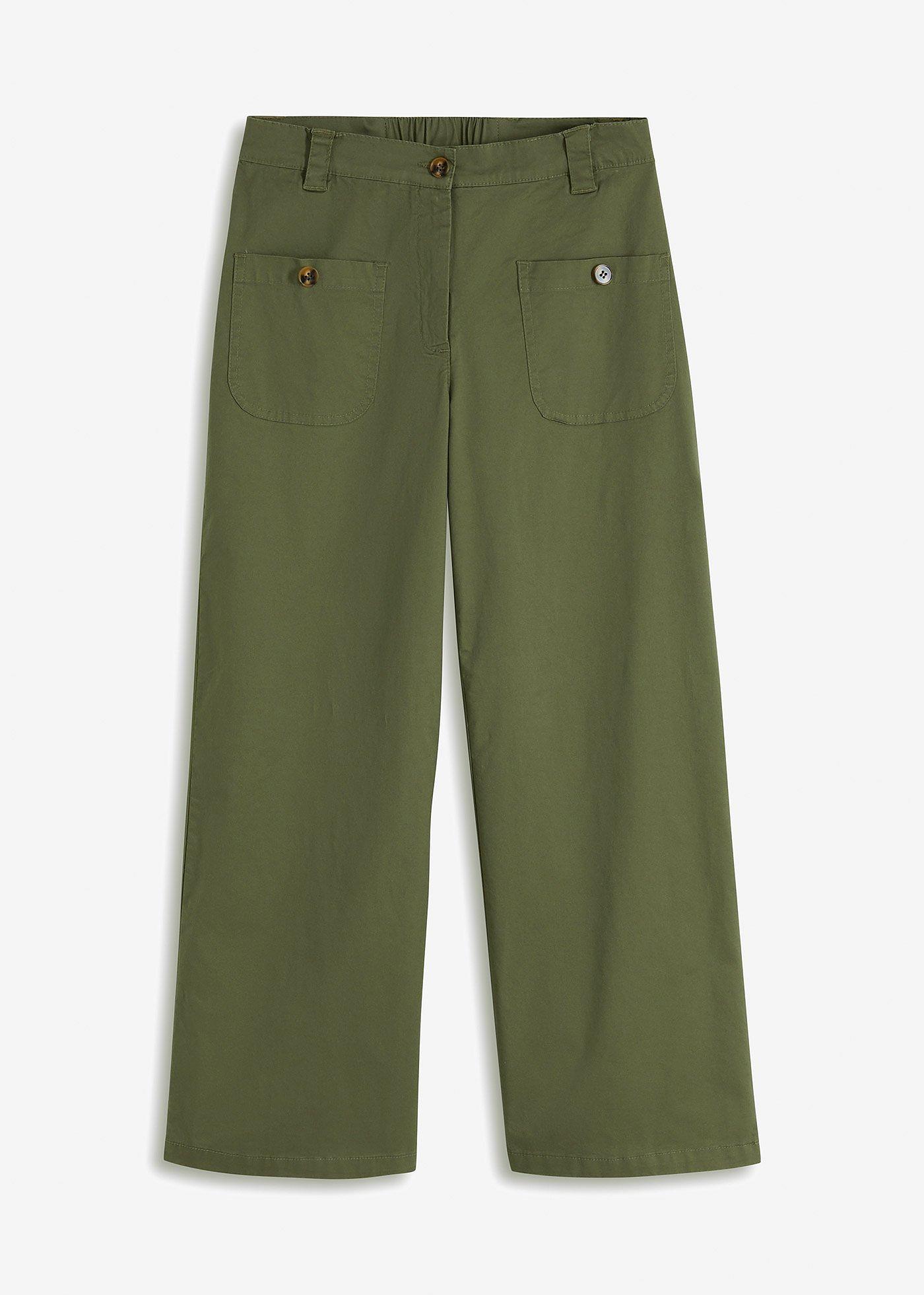 Wide Leg Hose, High Waist, Bequembund