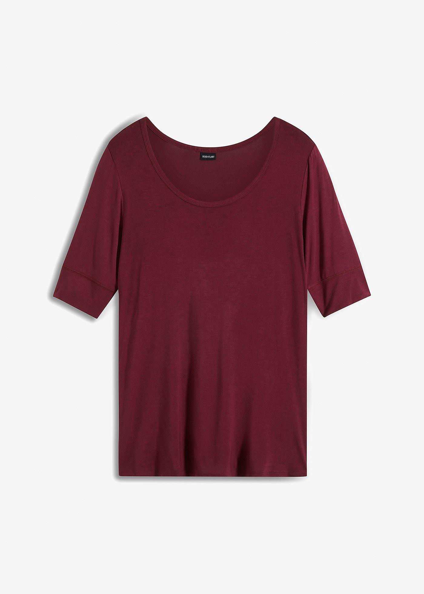 Rundhalsshirt aus softer Viskose