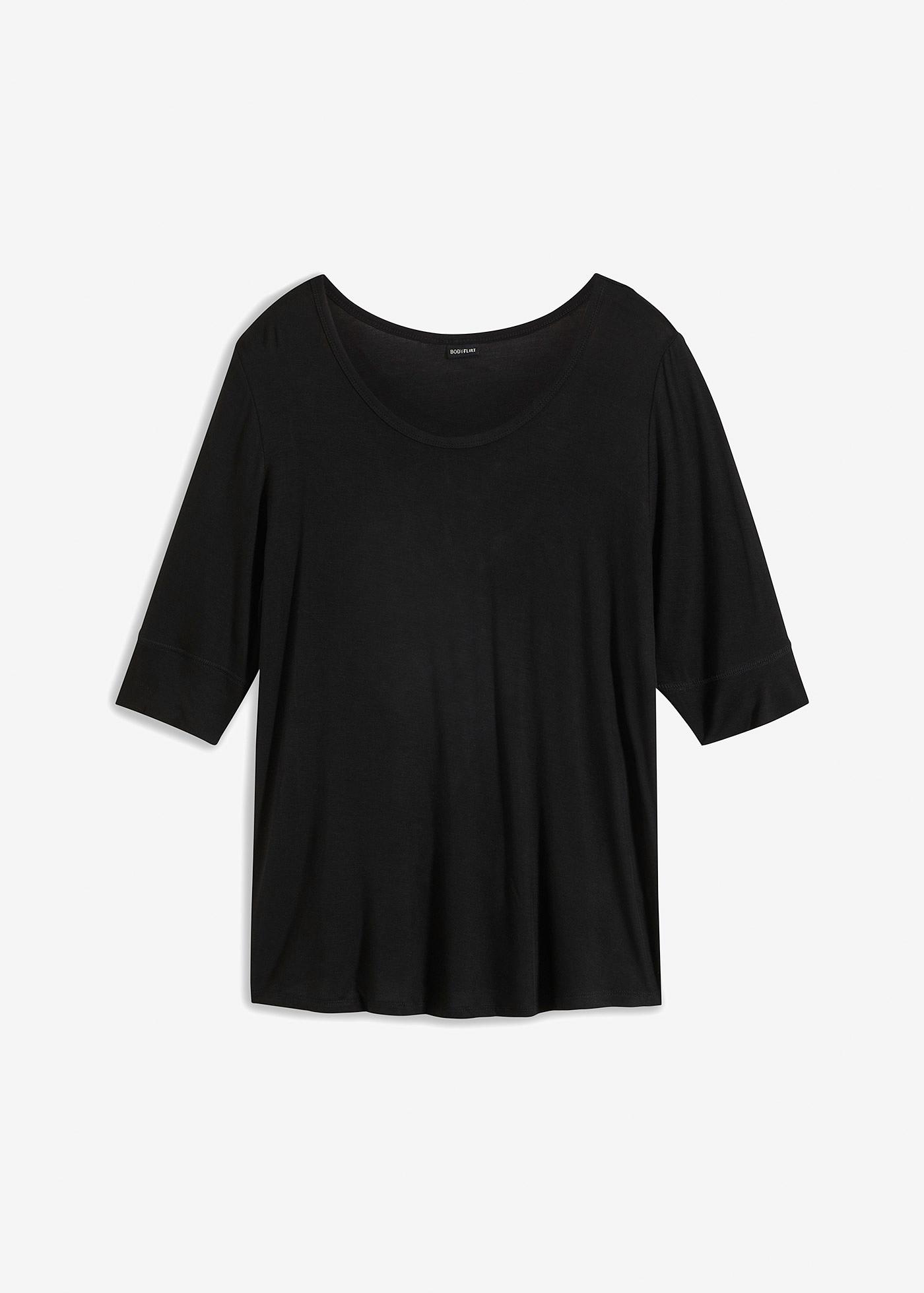 Rundhalsshirt aus softer Viskose