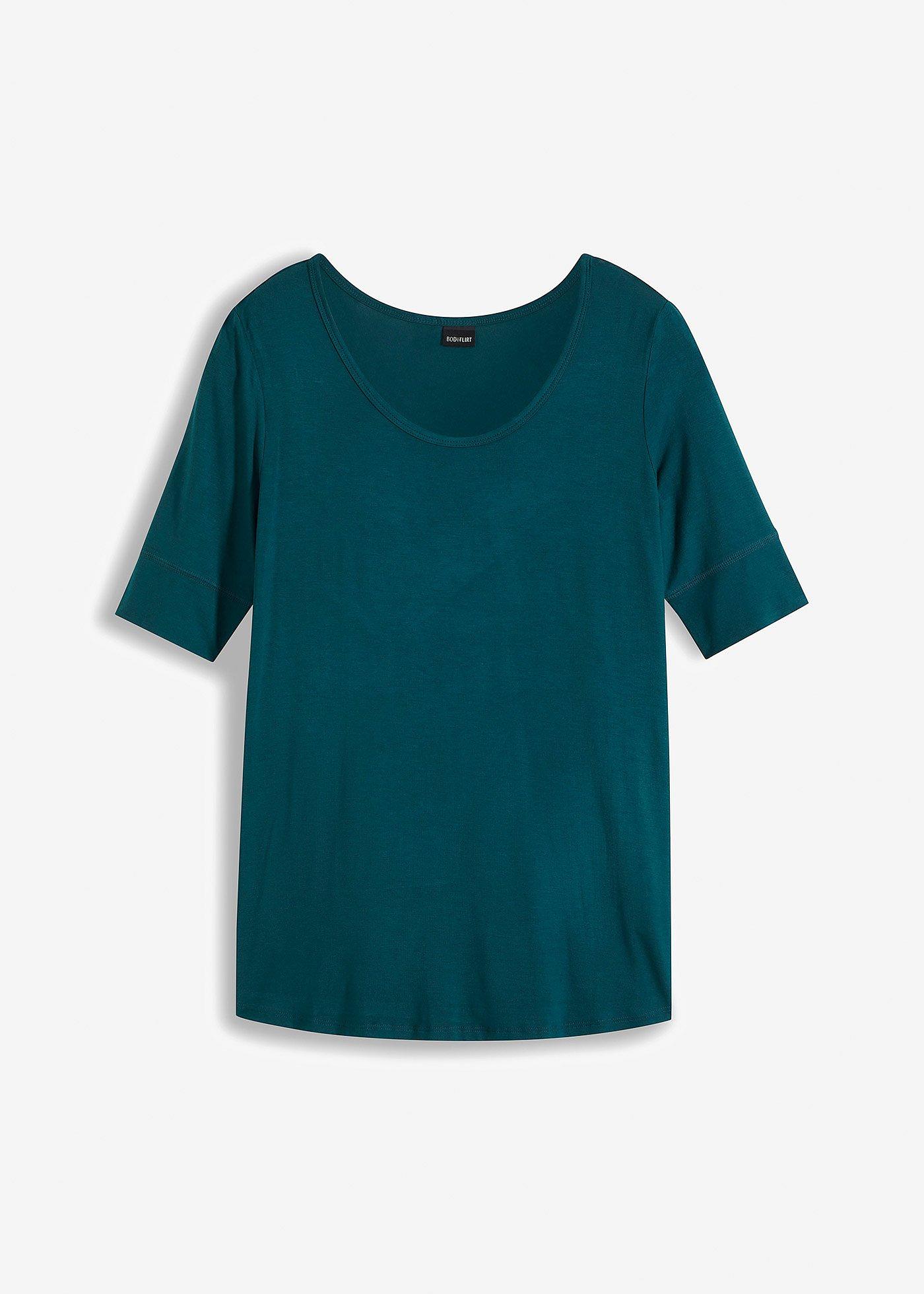 Rundhalsshirt aus softer Viskose