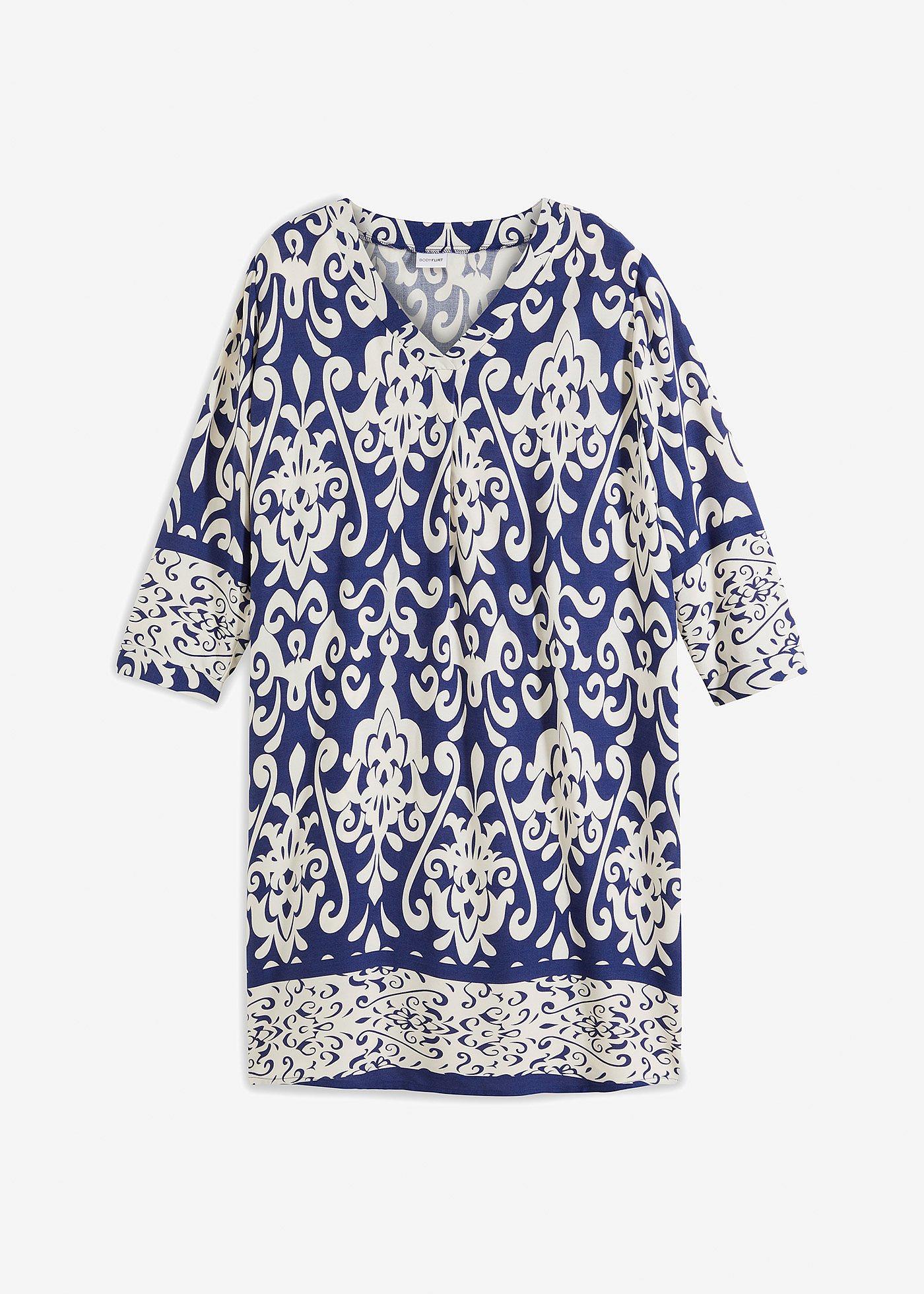 Tunika-Kleid aus fließender Viskose