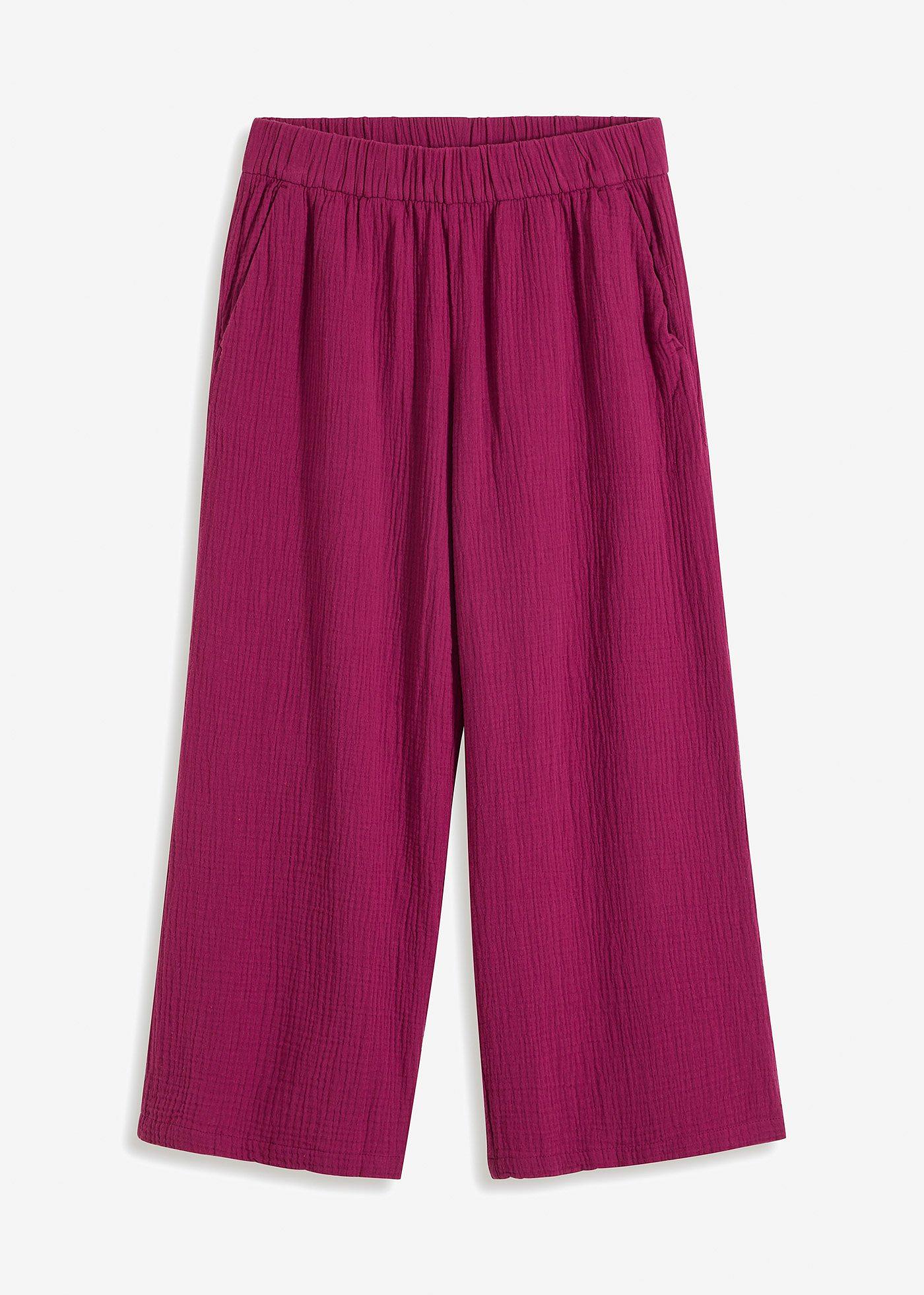 Marlenehose aus Baumwoll-Musselin