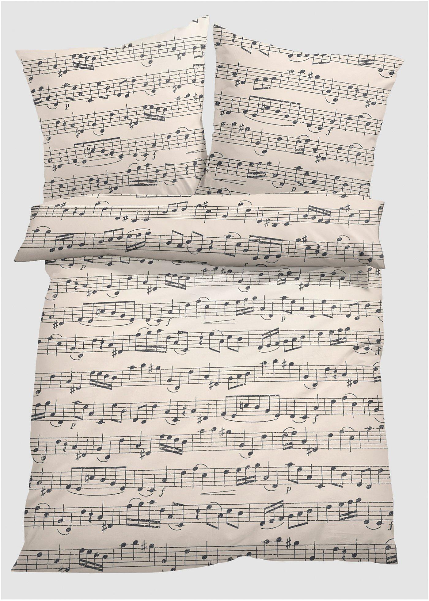 Bettwäsche mit Musiknoten