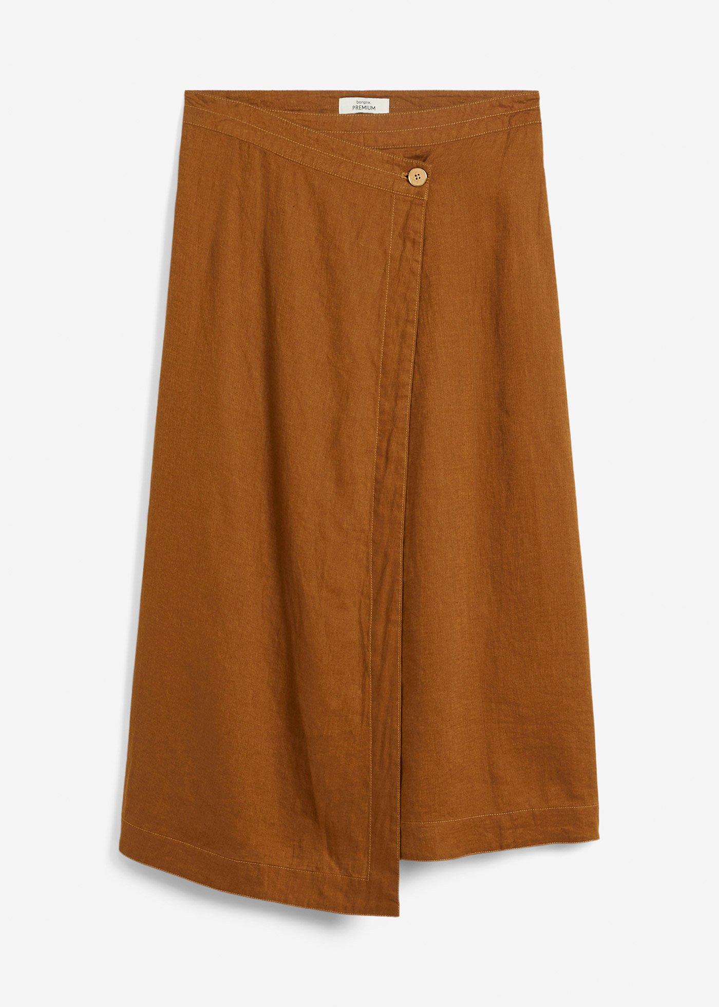 Wickelrock aus reinem Leinen