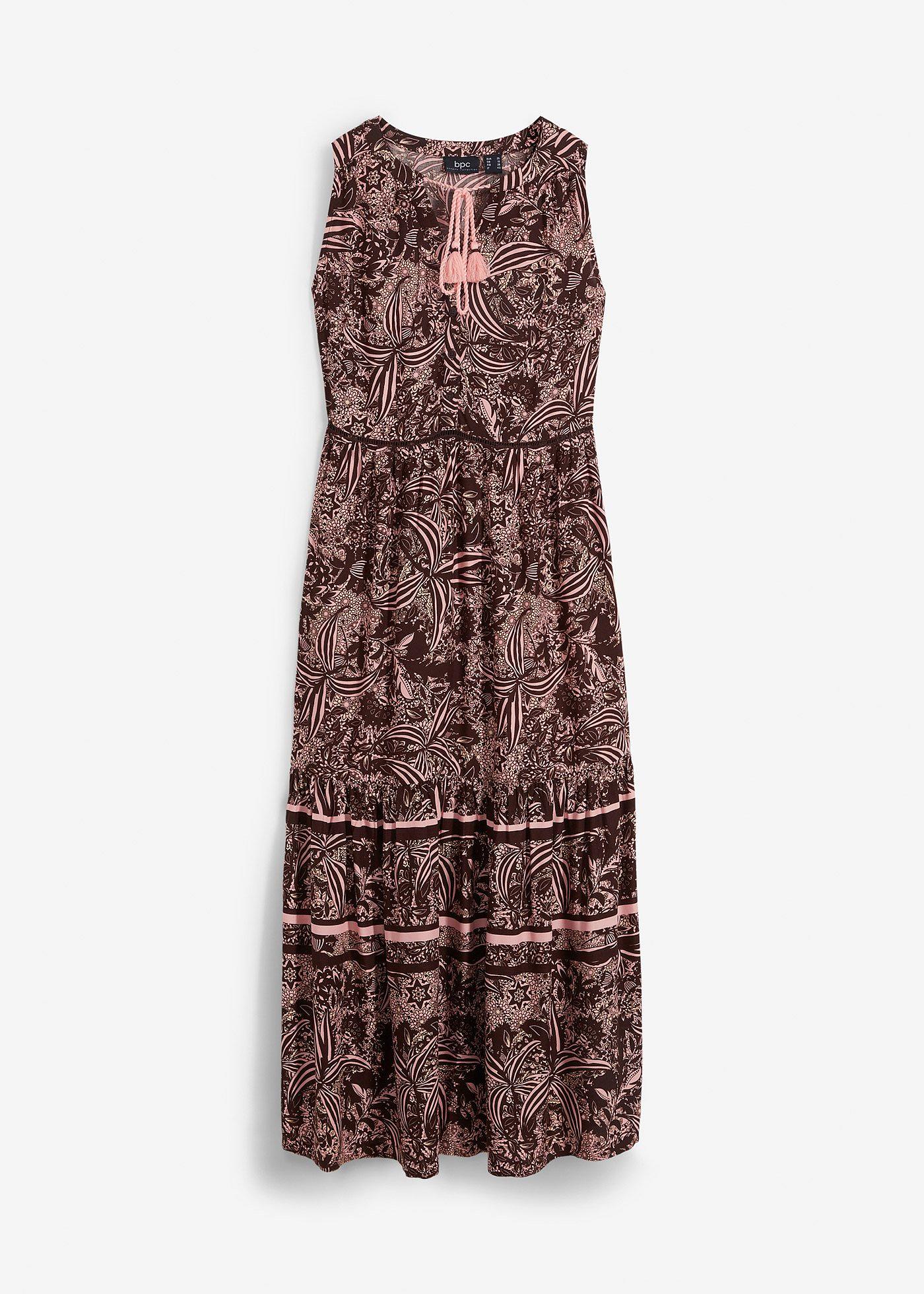 Maxi Web-Kleid aus Viskose