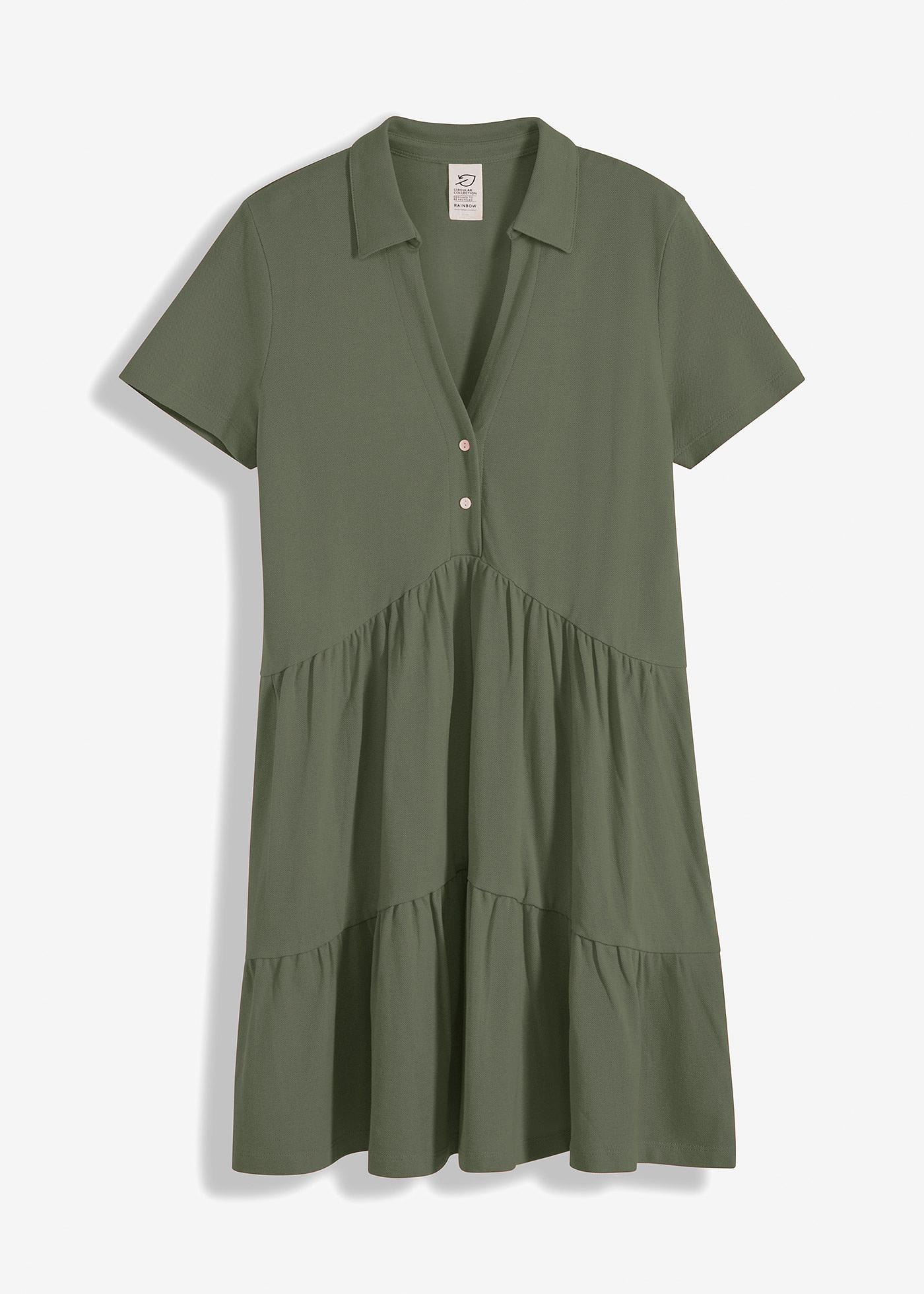 Shirtkleid mit Polokragen aus Biobaumwolle