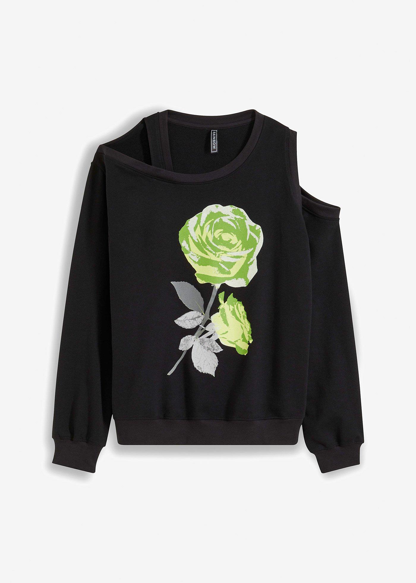 Oversize-Sweatshirt mit Blumendruck