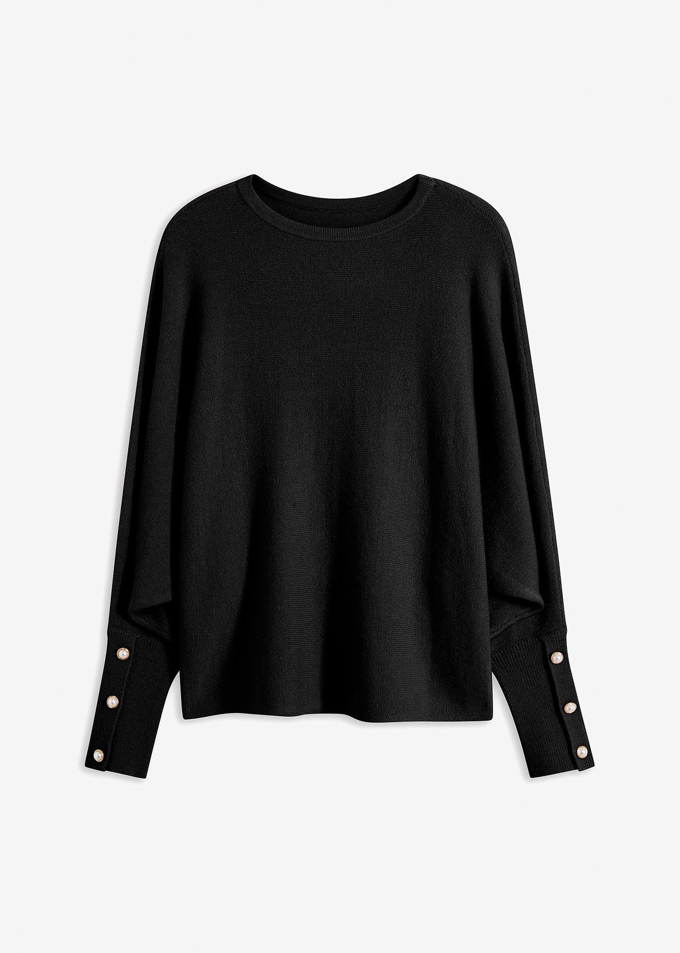 Pullover mit Perlen Knöpfen