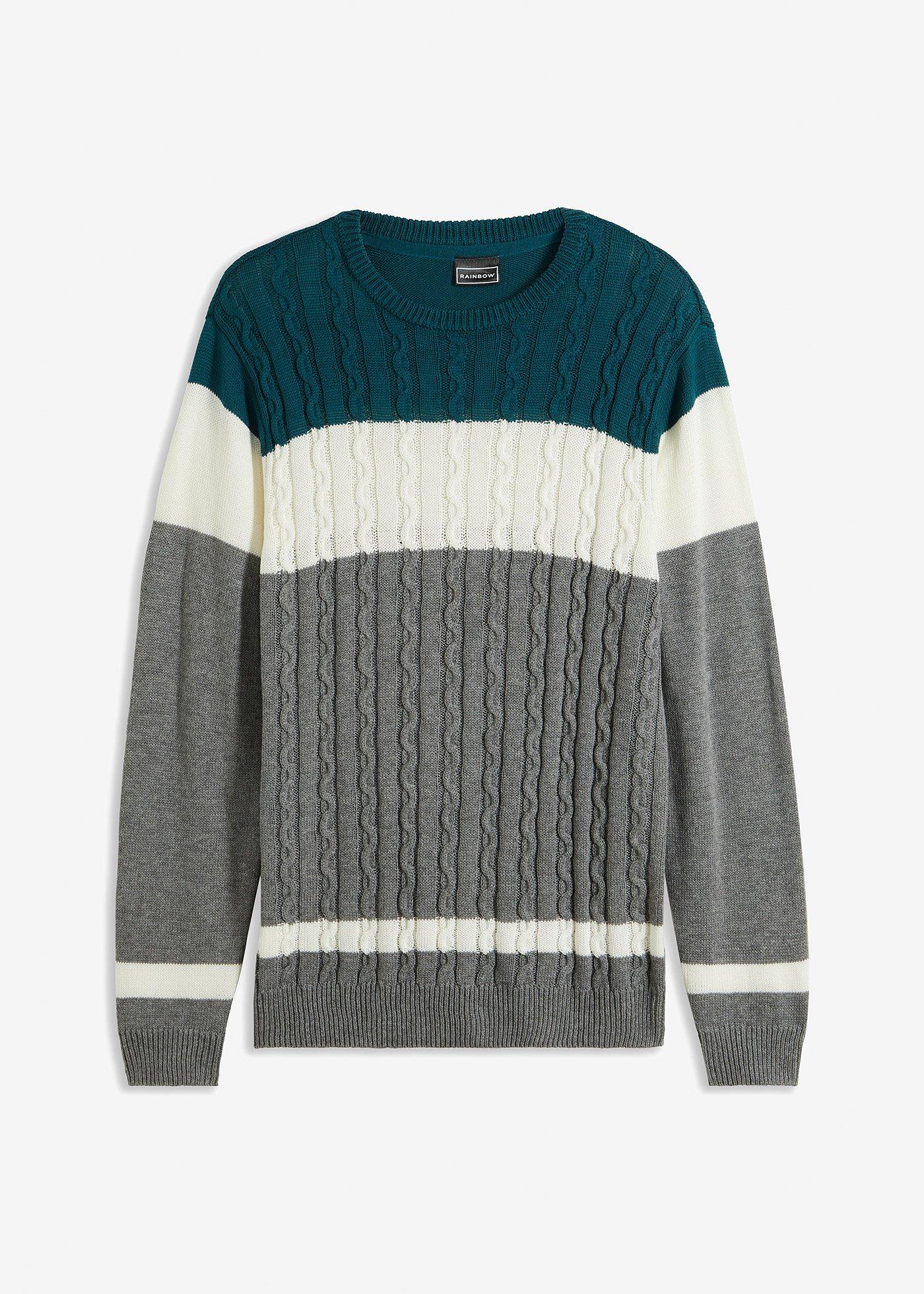 Pullover mit Zopfmuster und Baumwolle