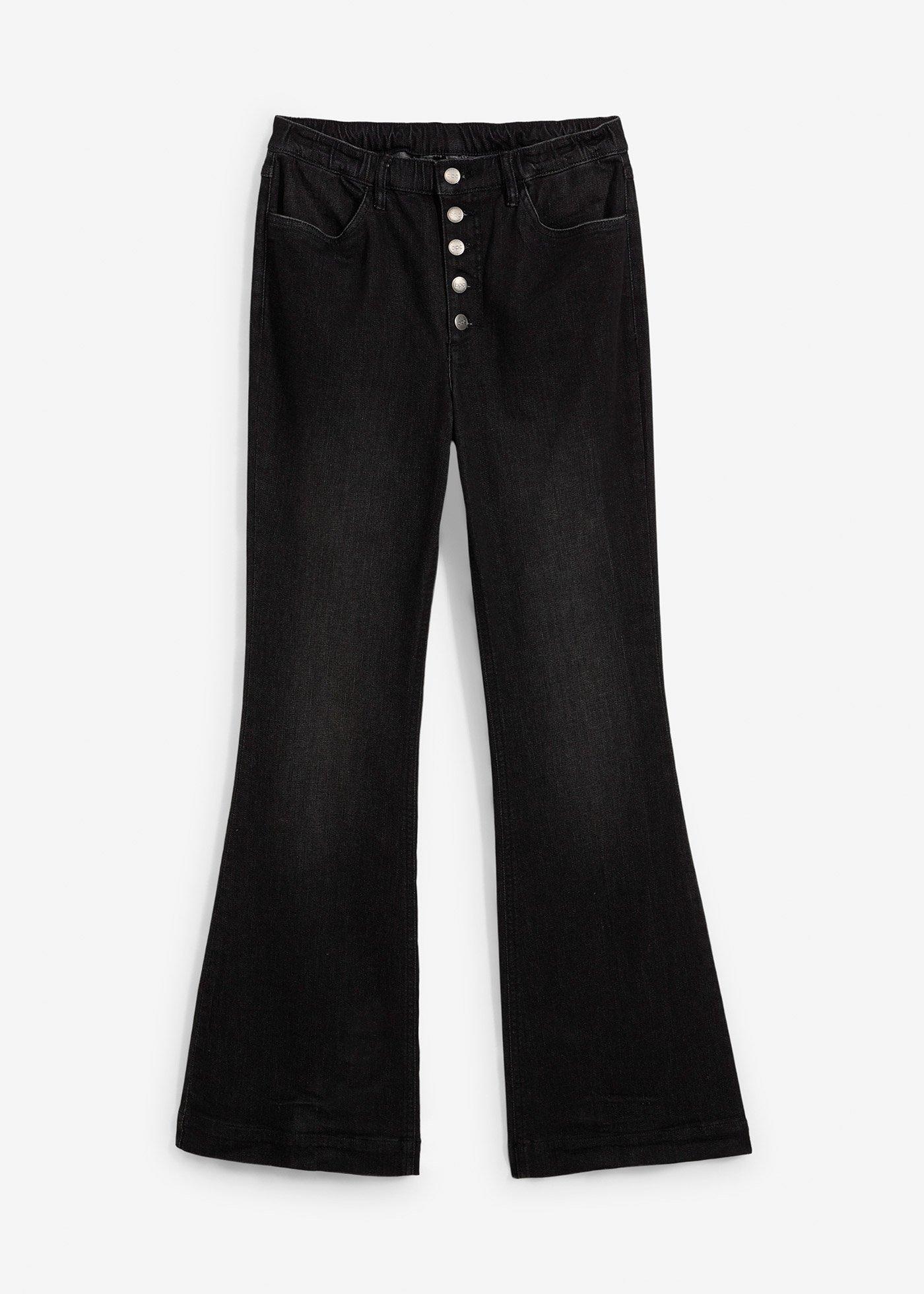 Bootcut-Jeans High Waist, Bequembund