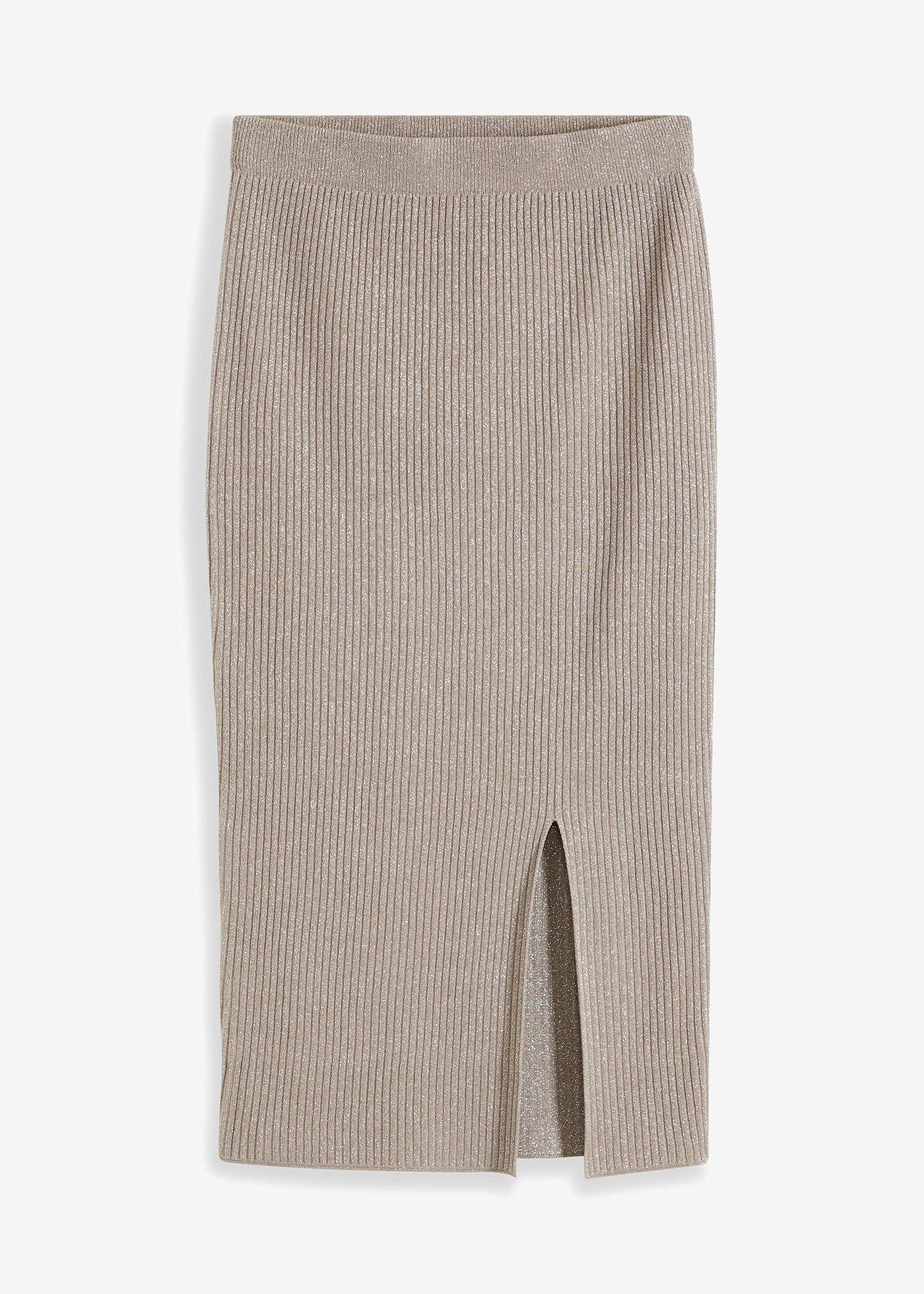 Strickrock aus fließendem Viskose-Mix