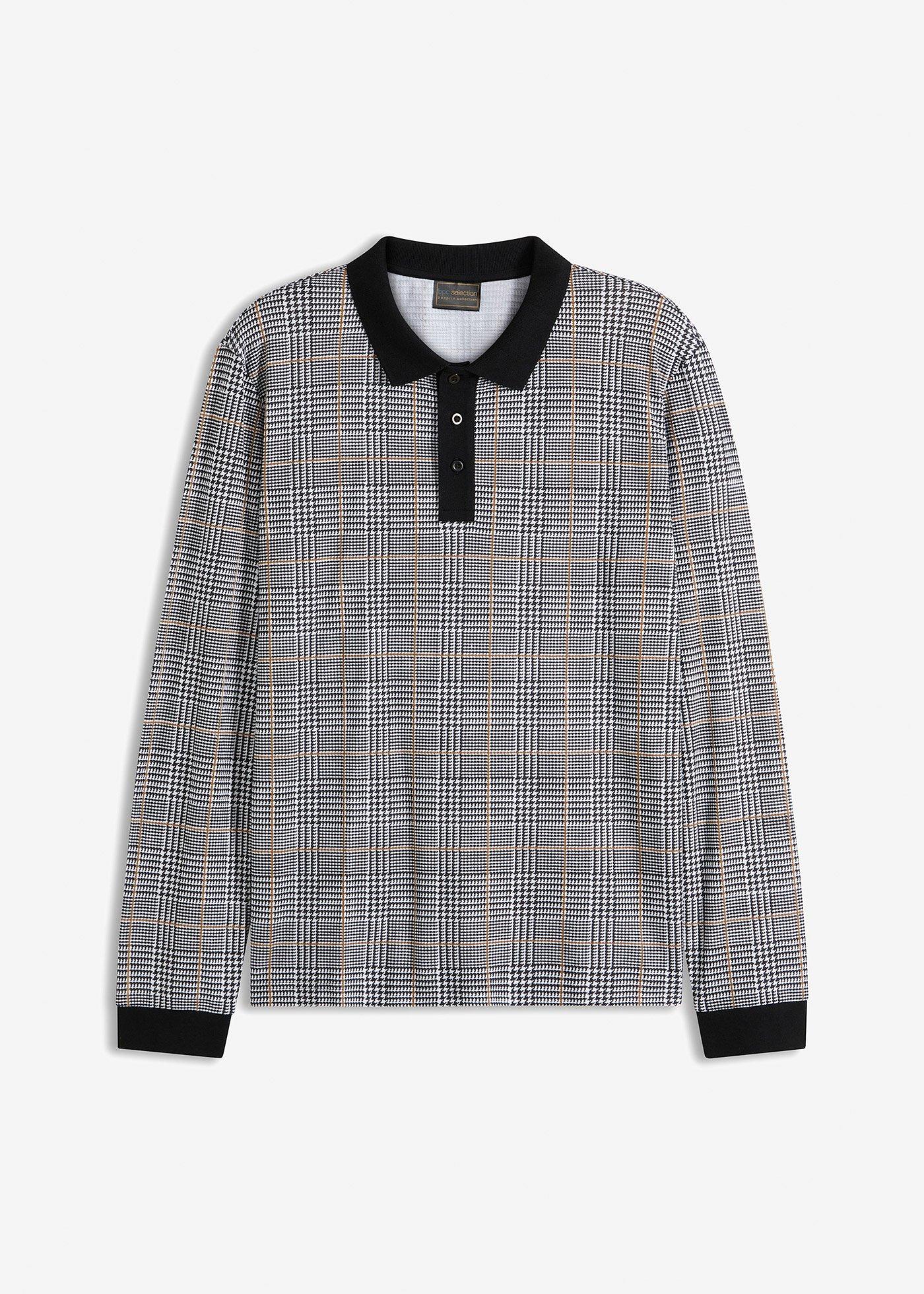 Piqué Polo-Langarmshirt aus Bio-Baumwolle