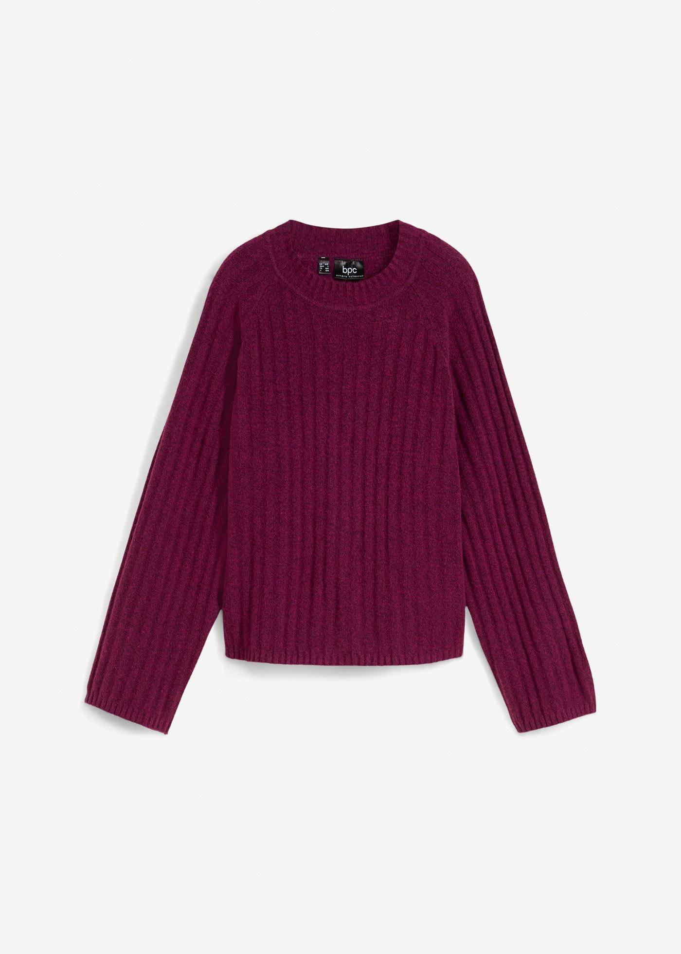 Gerippter Pullover, verkürzt