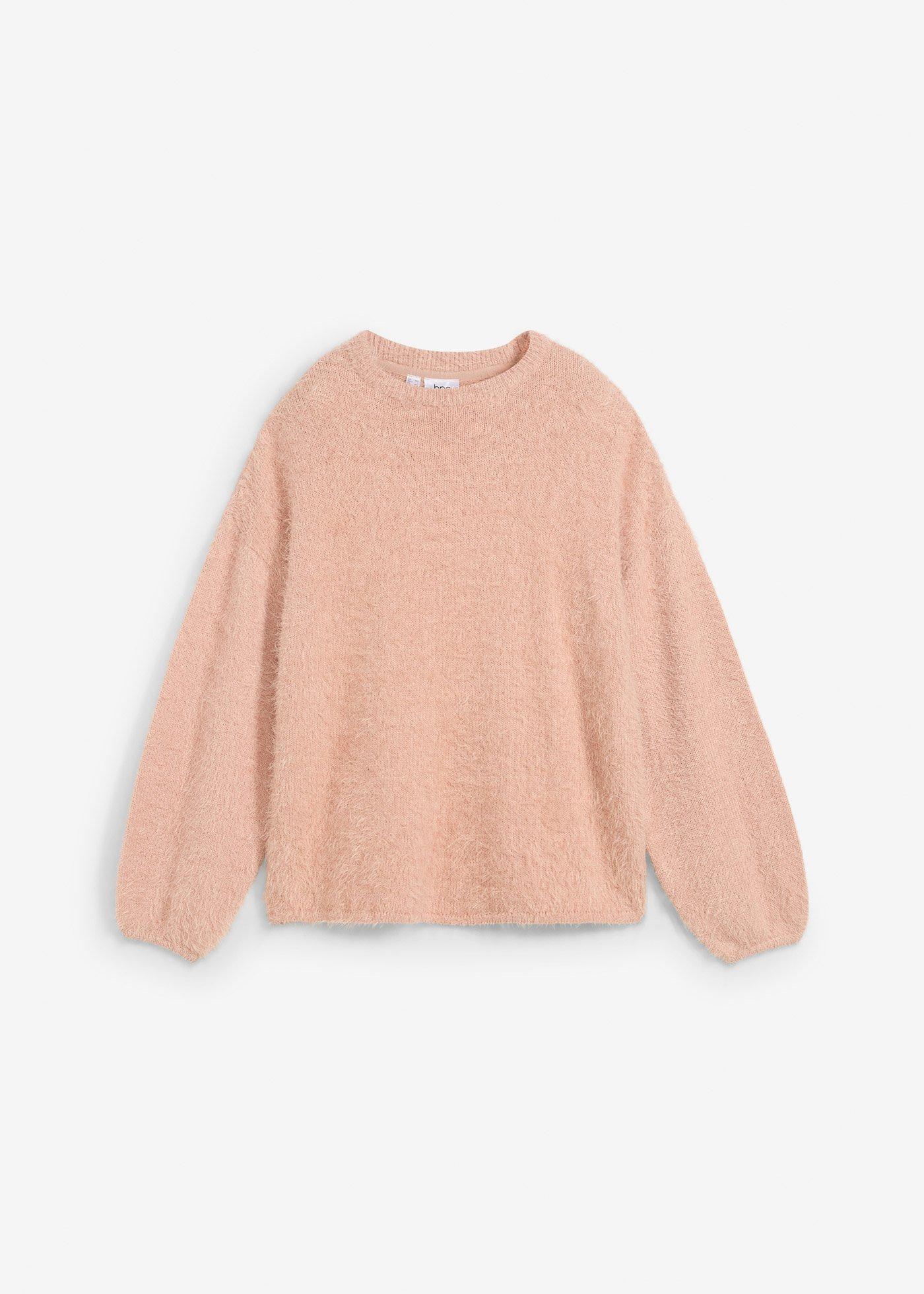 Pullover aus flauschigem Federgarn