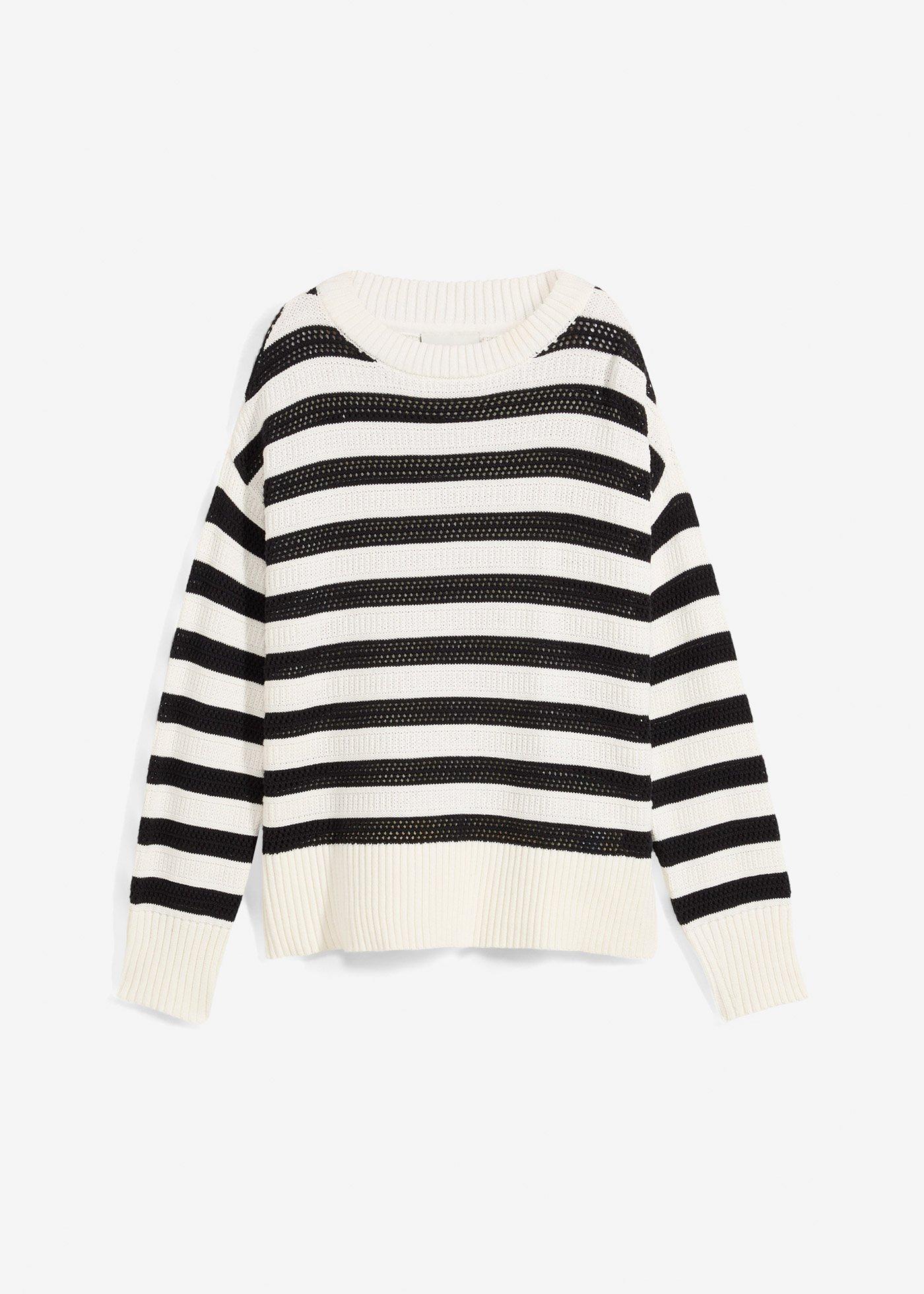 Boxy-Pullover in Ajour-Strick
