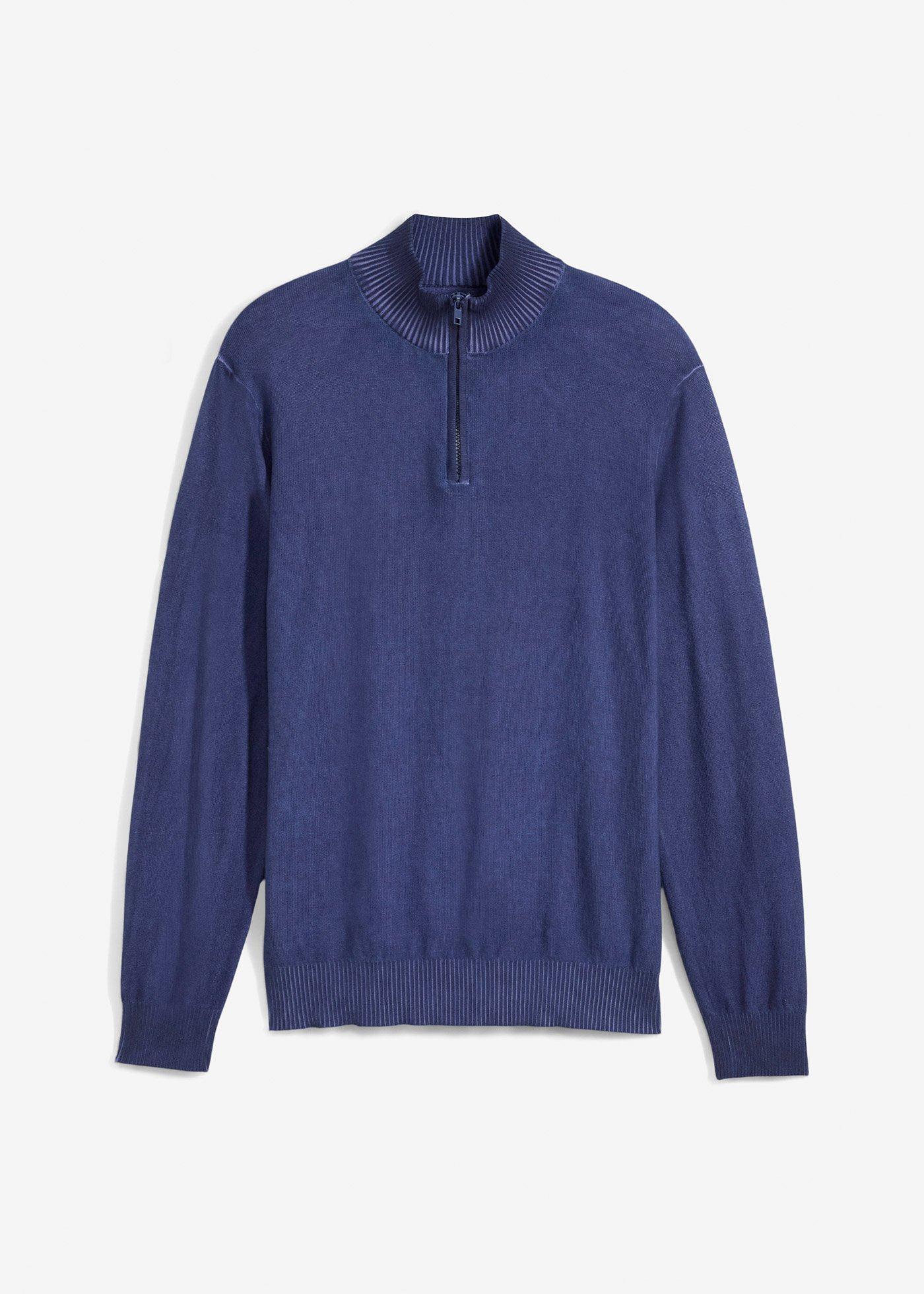 Feinstrick Troyer Pullover in gewaschener Optik