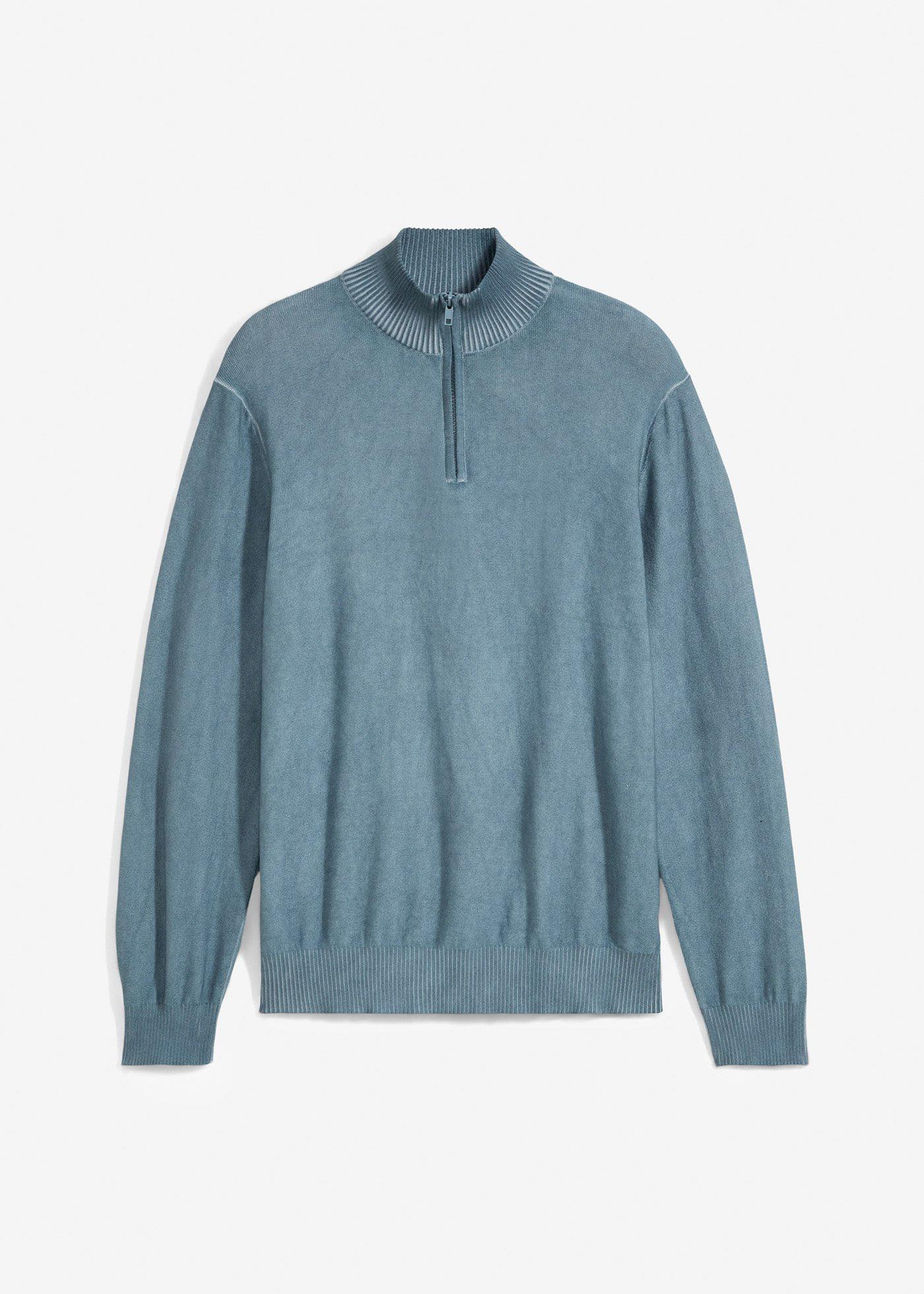 Feinstrick Troyer Pullover in gewaschener Optik