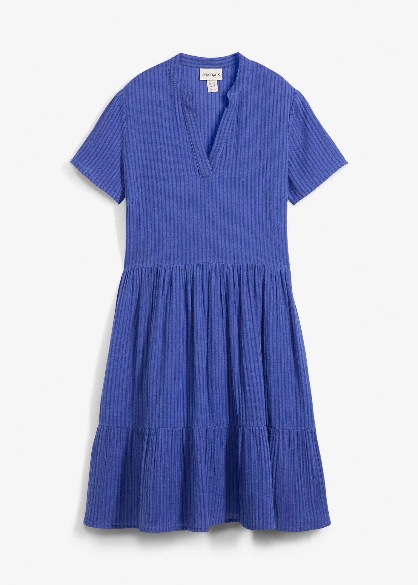 Gestreiftes Kleid aus Musselin
