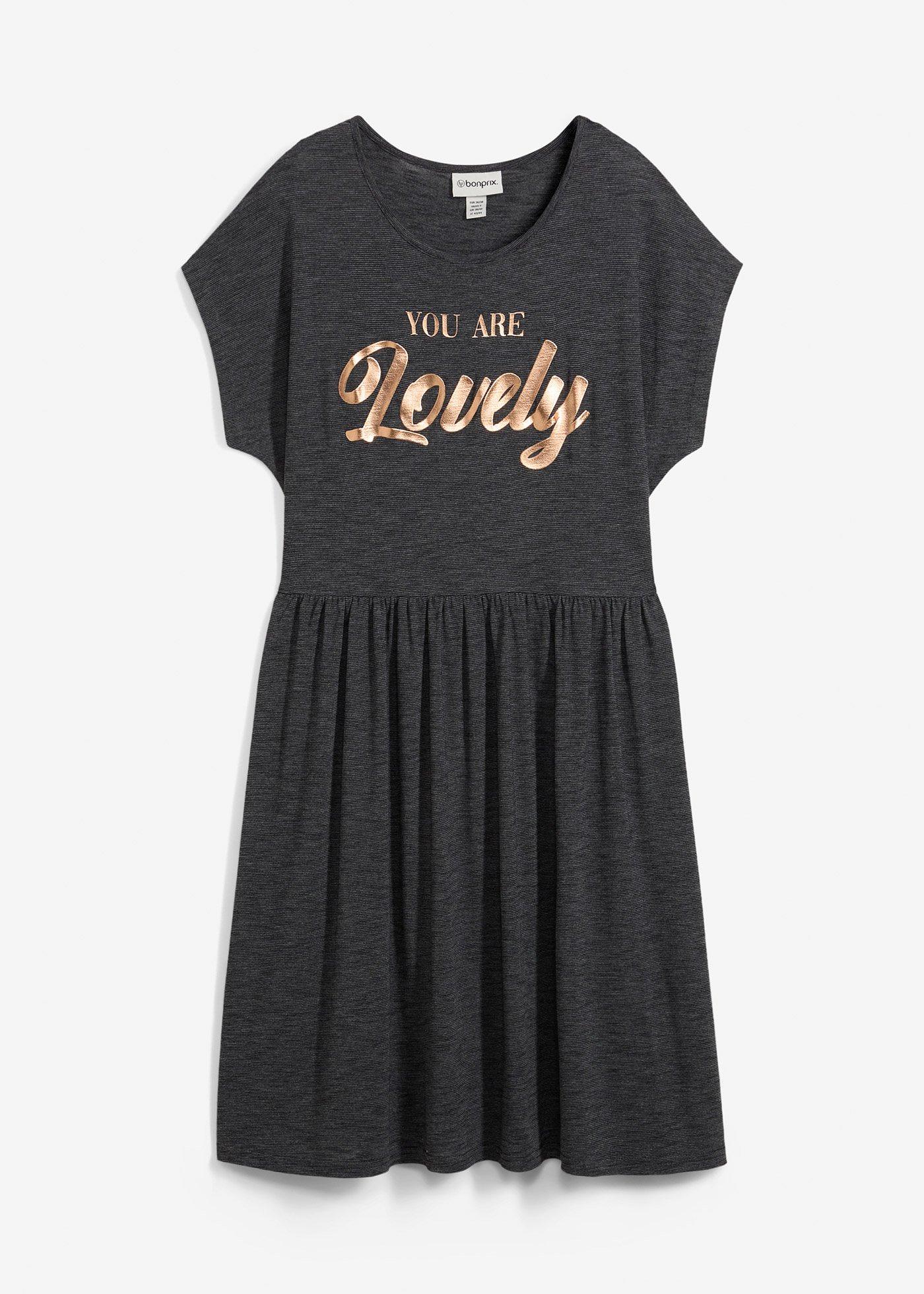 Shirtkleid mit Print aus Viskose-Mix