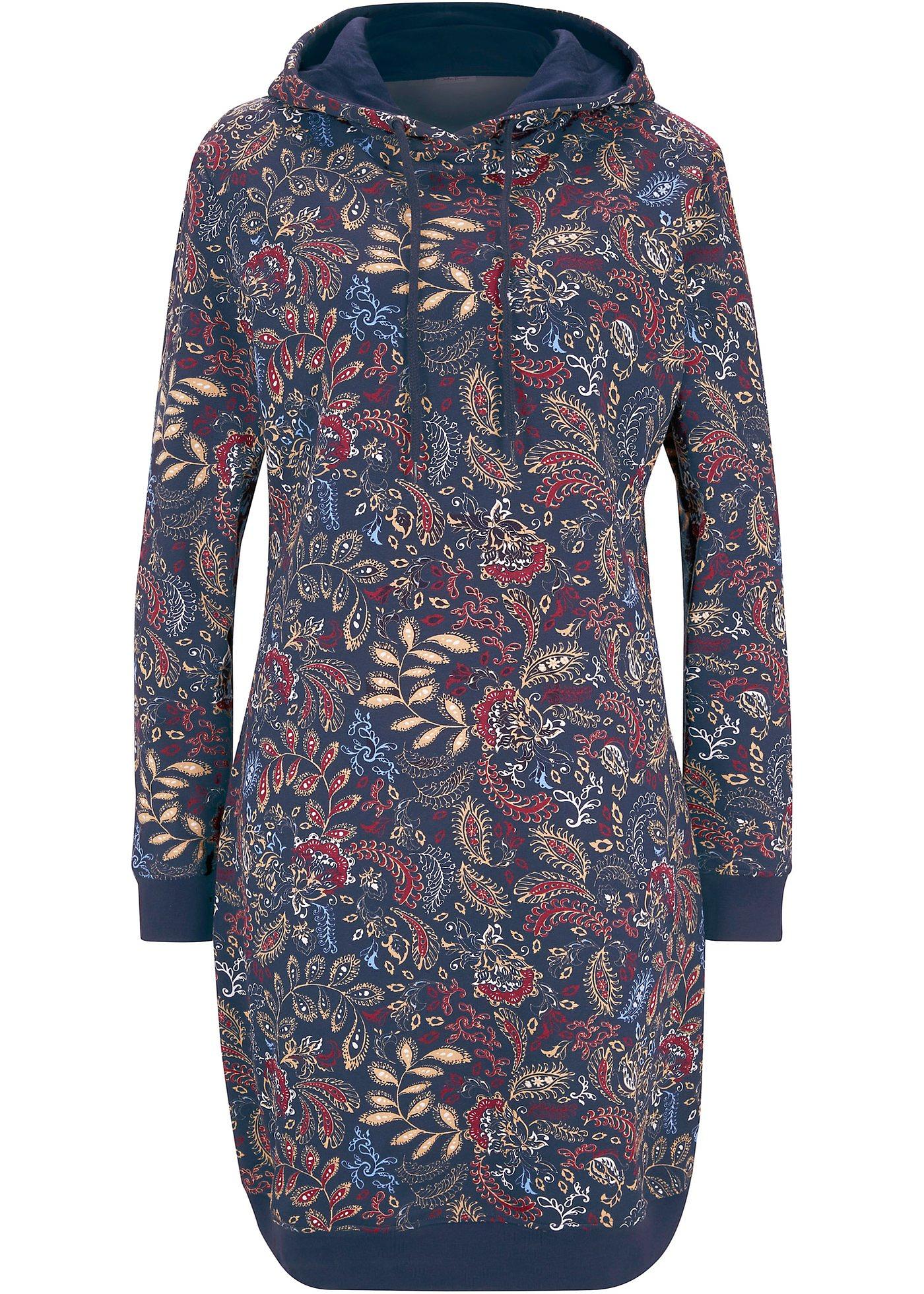 Sweatkleid, bedruckt, langarm