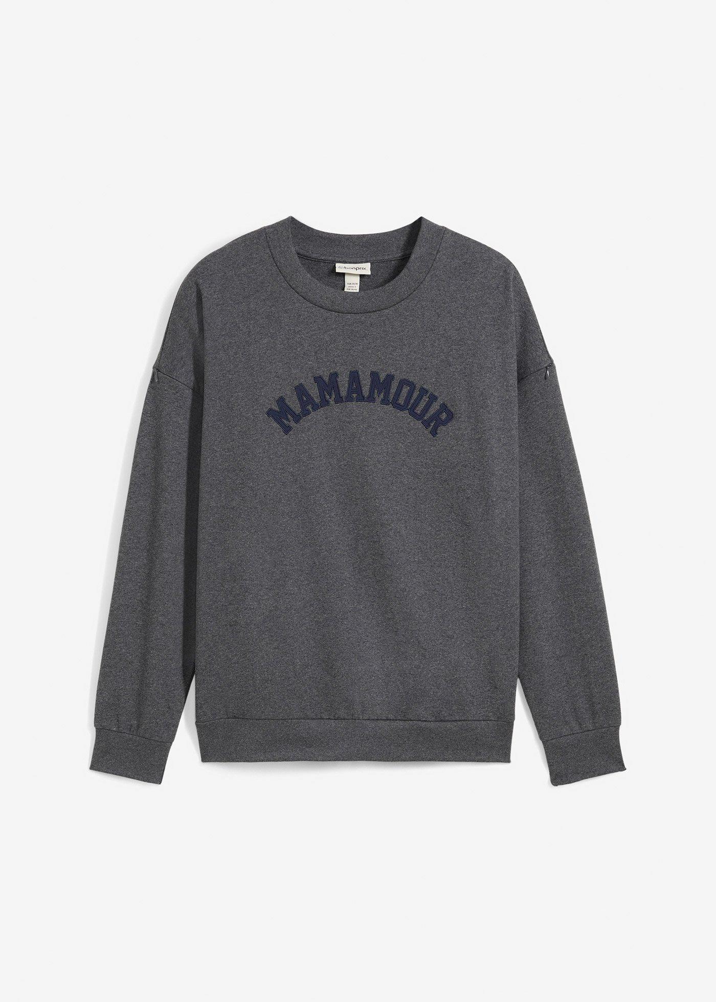 Umstands-Sweatshirt mit Reißverschlüssen zum Stillen