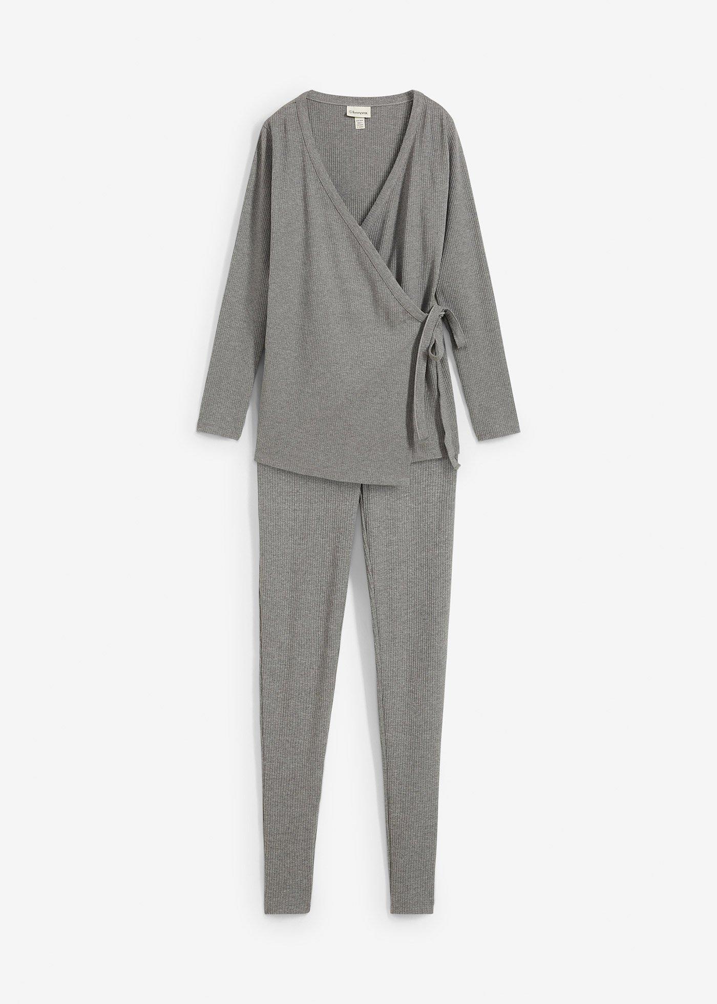 Umstands-Wickelshirt mit bequemer Leggings (2-tlg.Set)