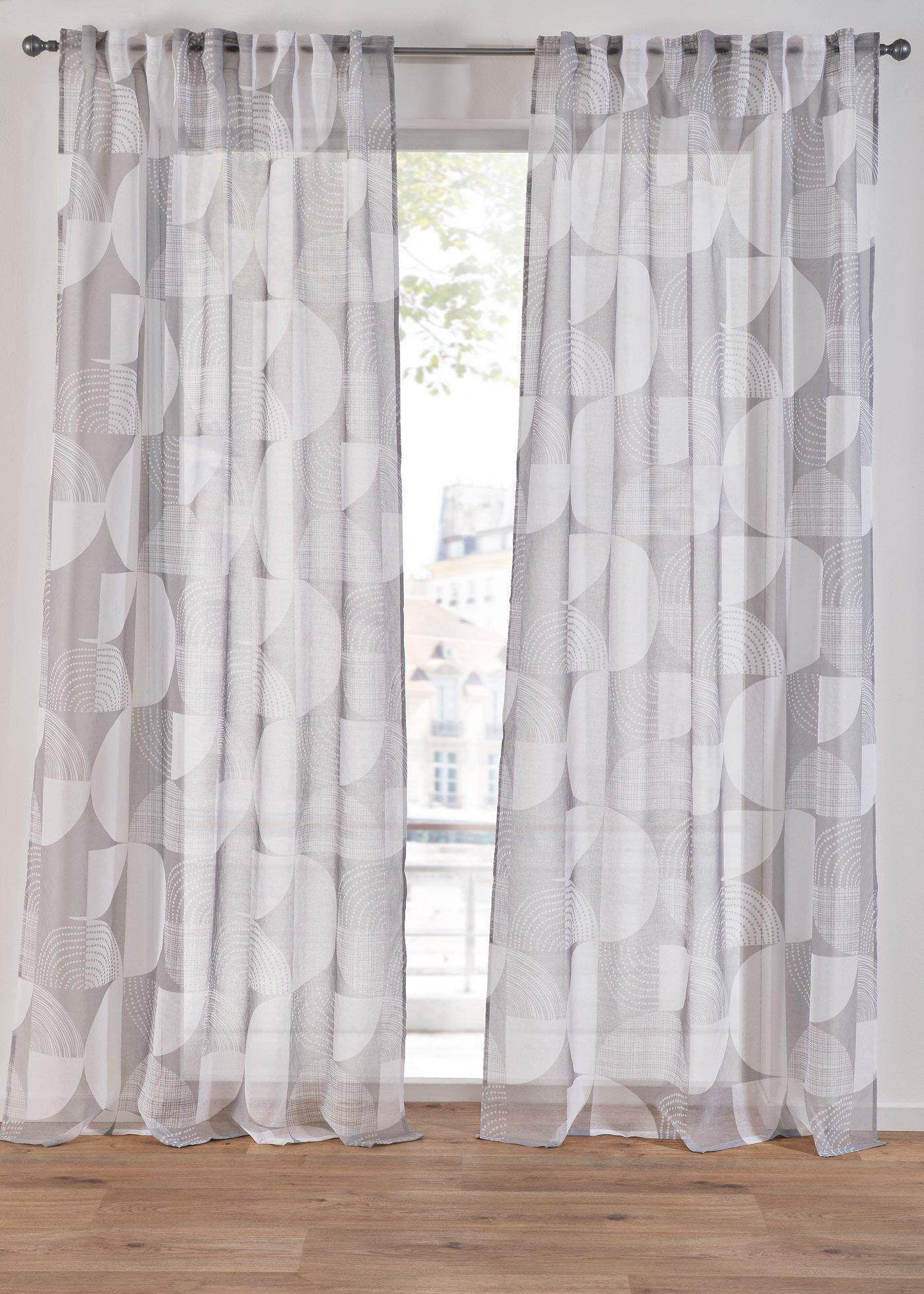 Gardine mit recyceltem Polyester mit Druck (1er Pack)