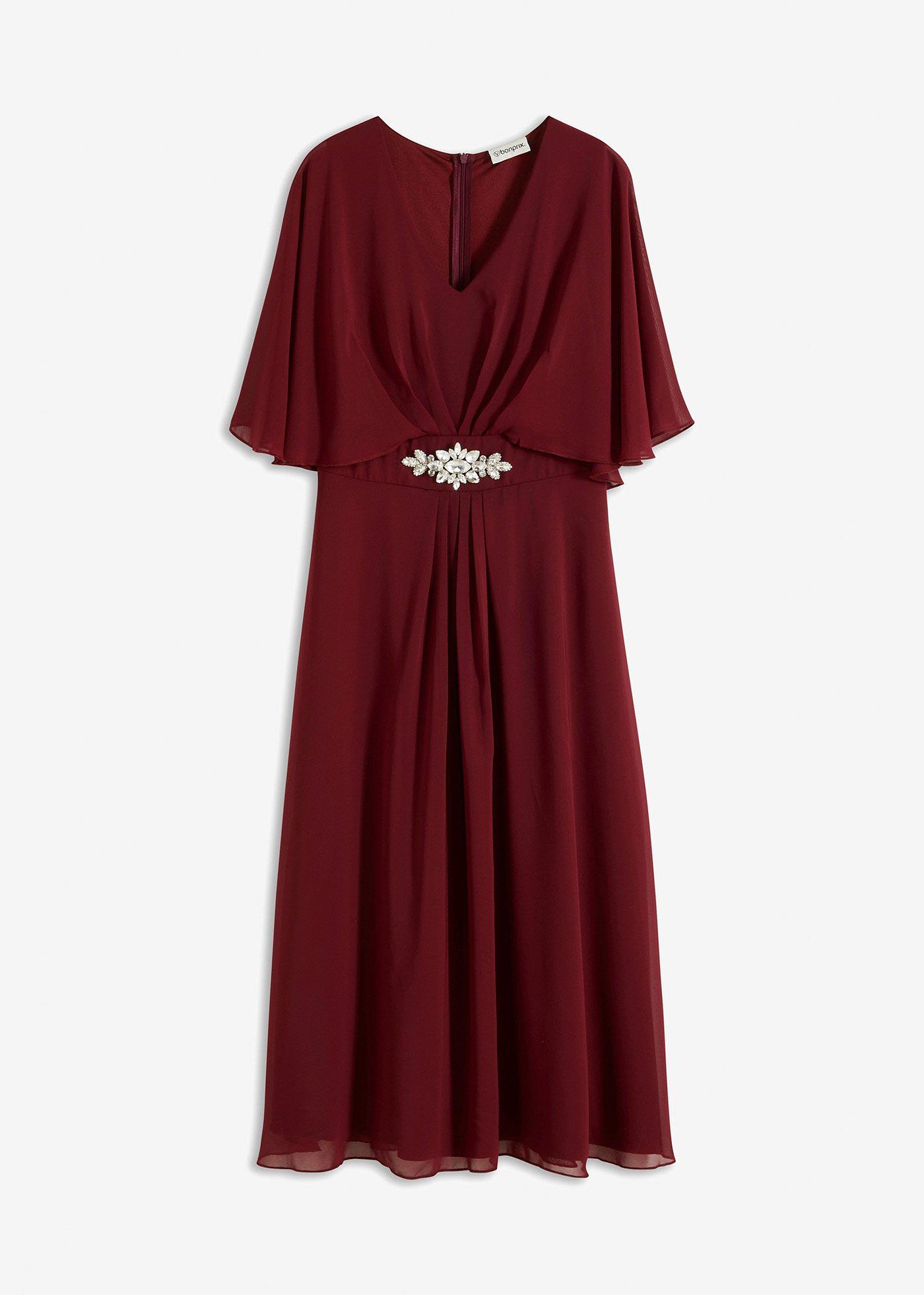 Chiffonkleid mit Strassstein-Applikation