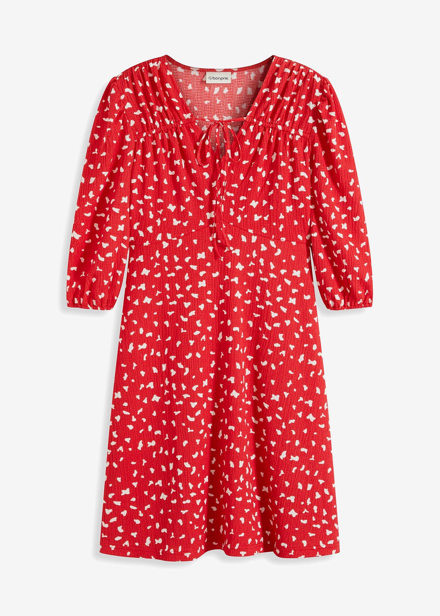 Kleid aus strukturiertem Crêpe