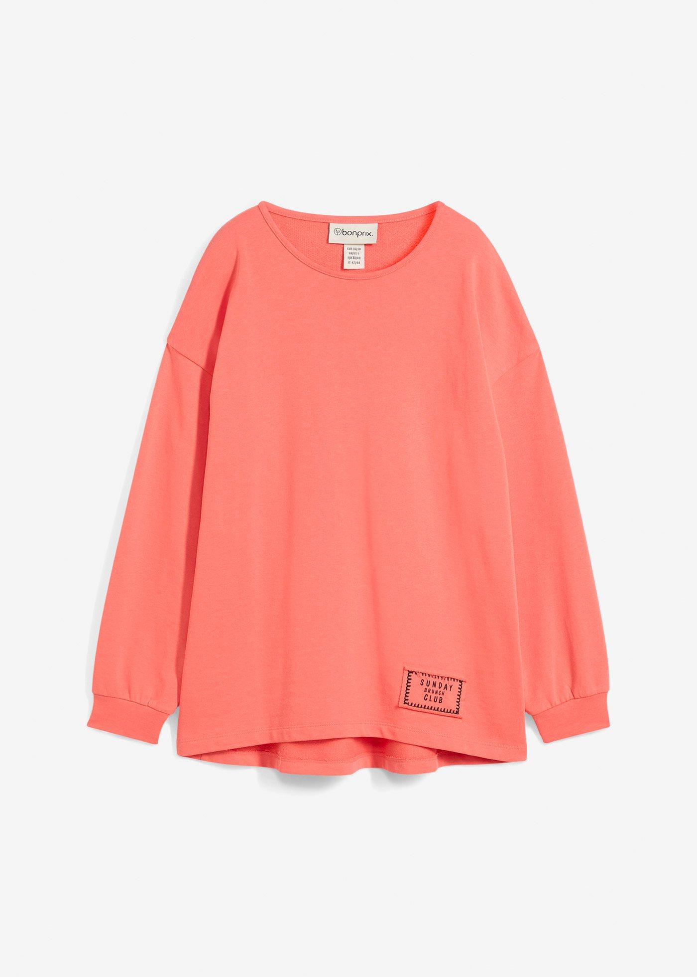 Sweatshirt aus Baumwoll-Mix mit Vokuhila Saum