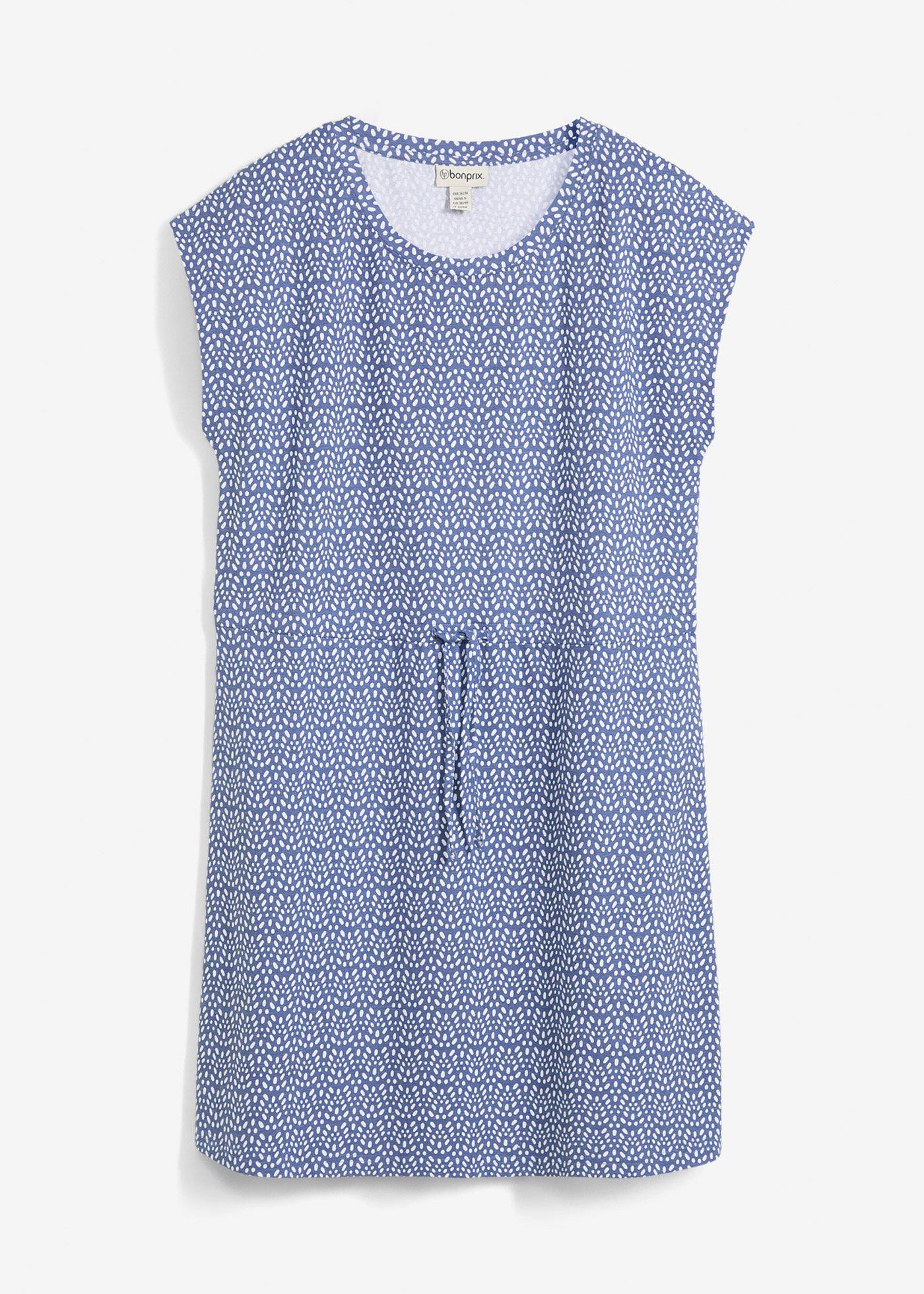 Jersey-Kleid mit Bindedetail
