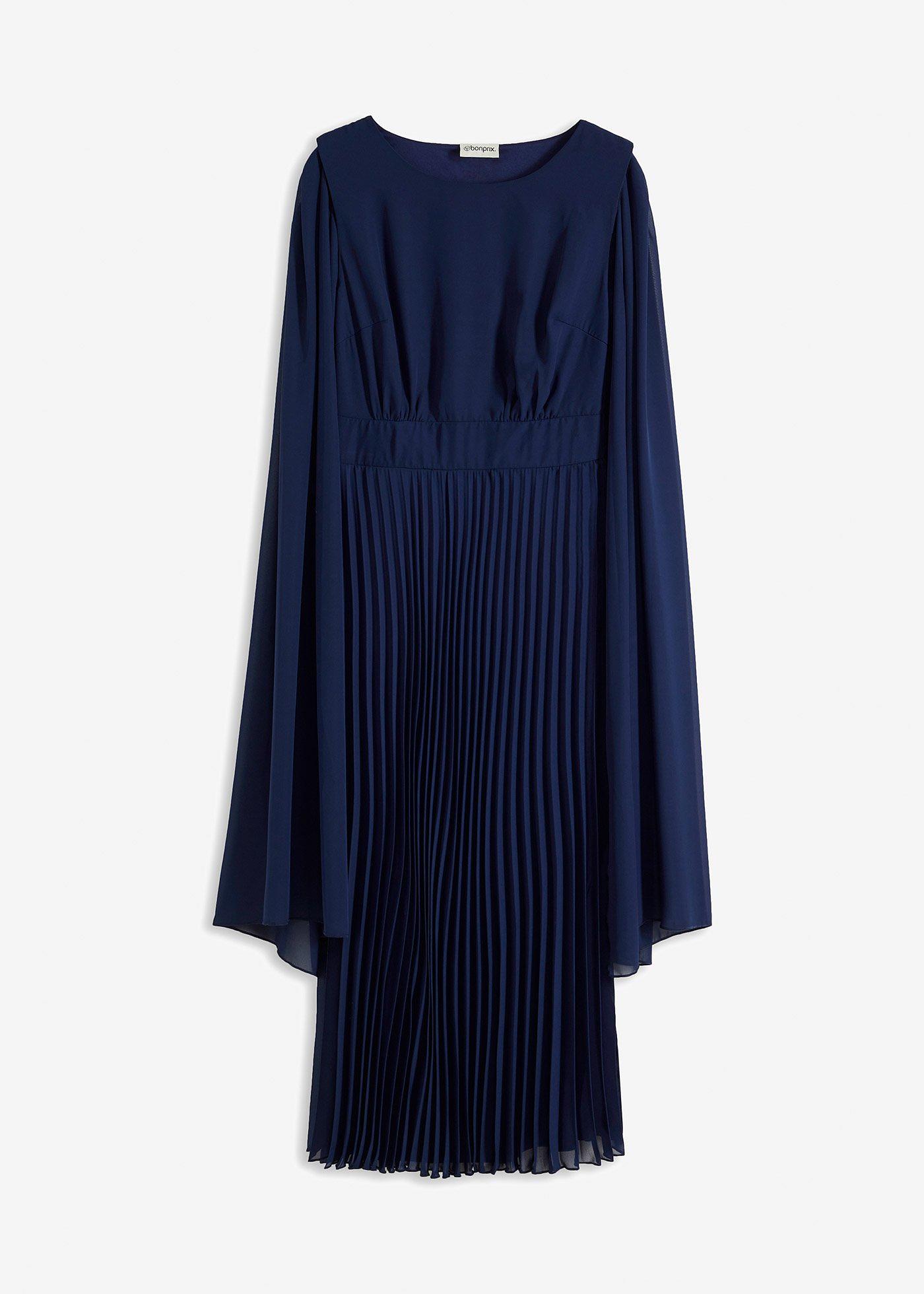 Chiffonkleid mit Plissee-Rock