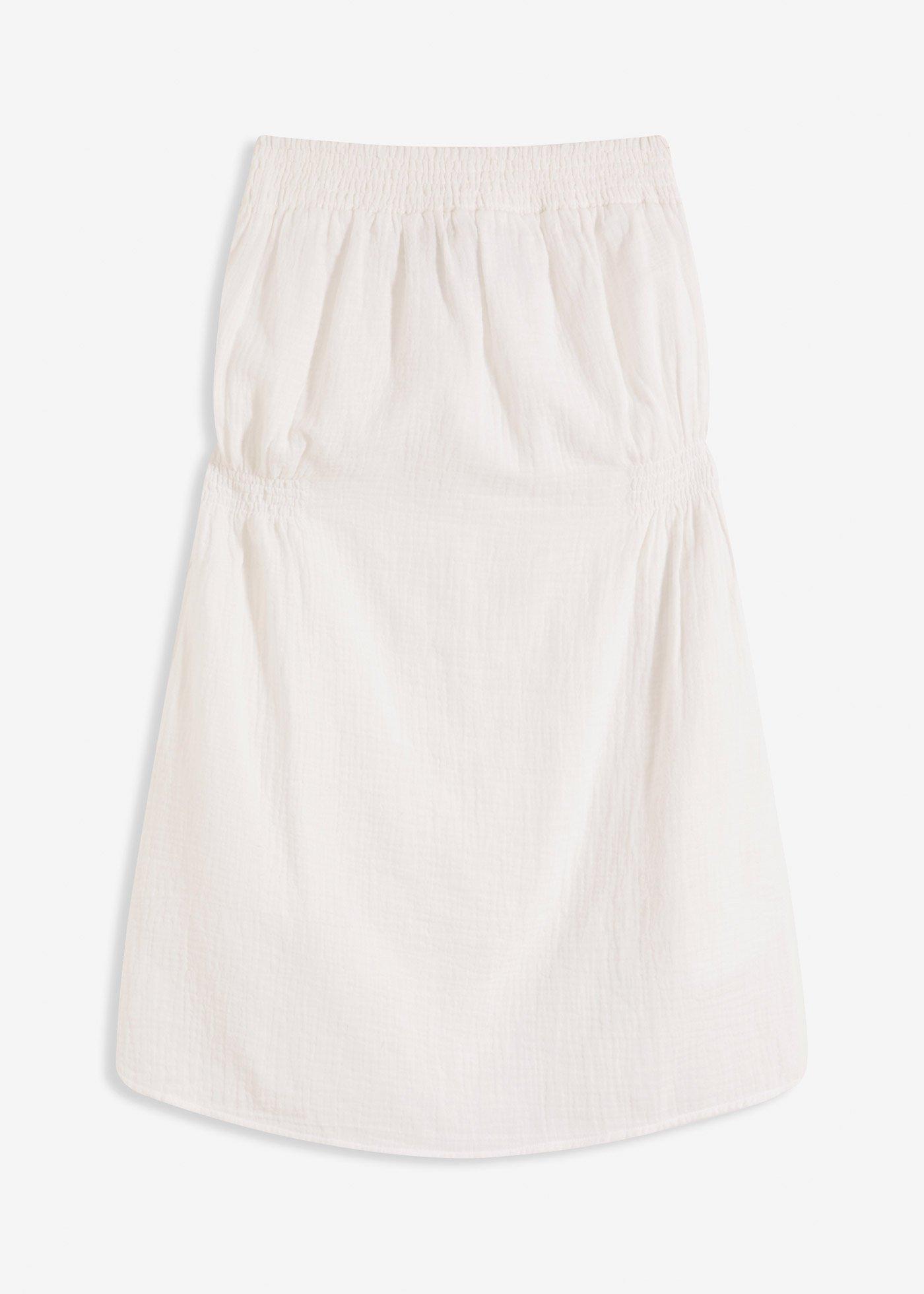 Bandeau-Strandkleid aus luftigem Musselin