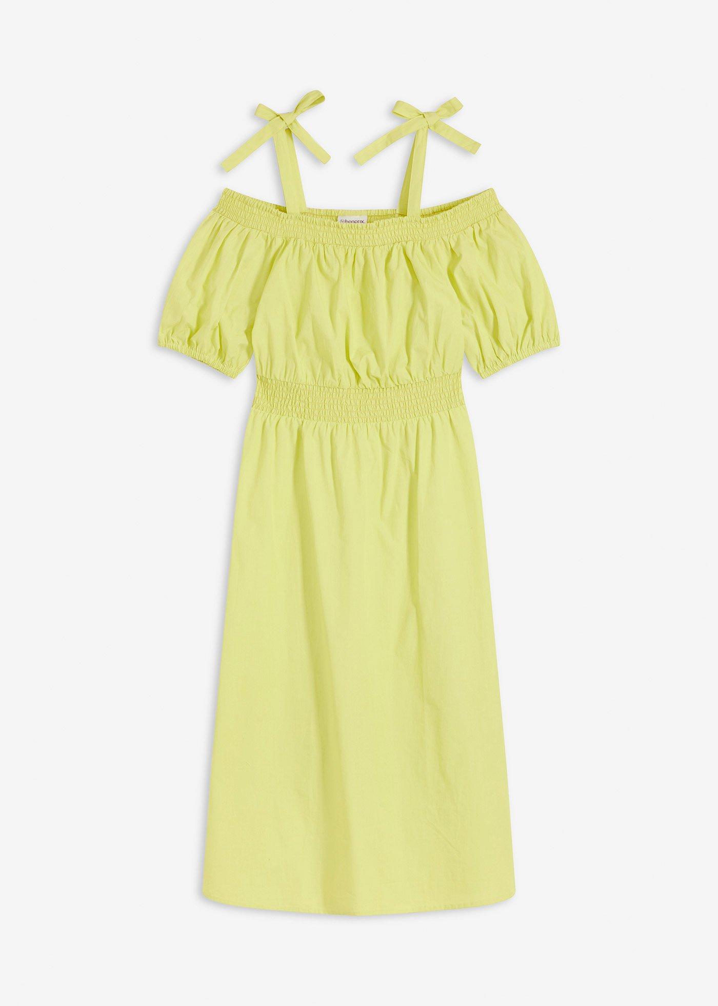 Off-Shoulder-Kleid aus reiner Bio-Baumwolle