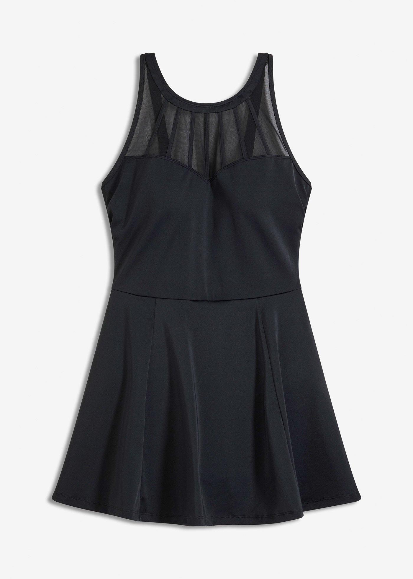 Medium Shape-Badekleid mit transparentem Mesh