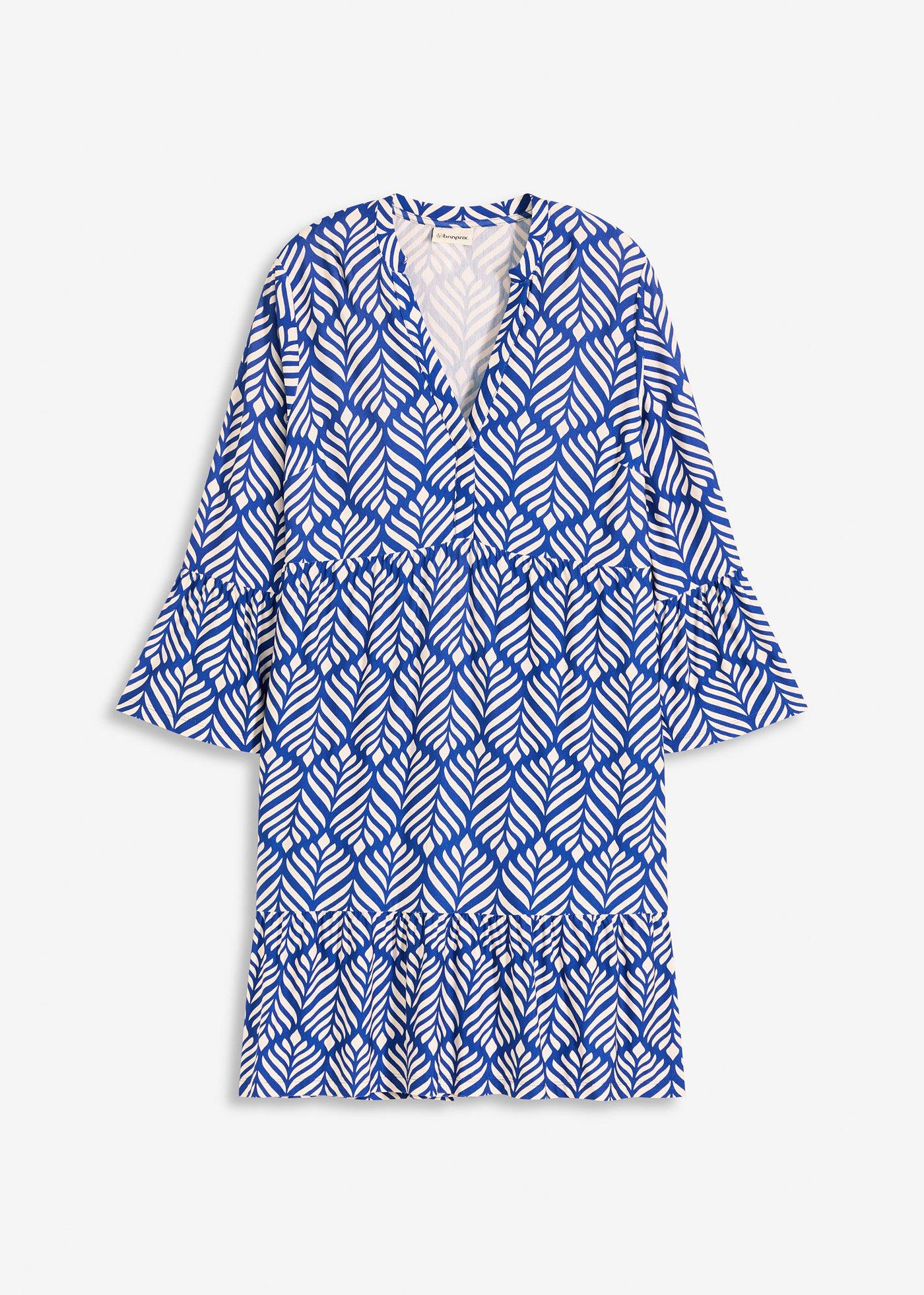 Jersey-Tunika-Kleid aus softem Viskose-Mix