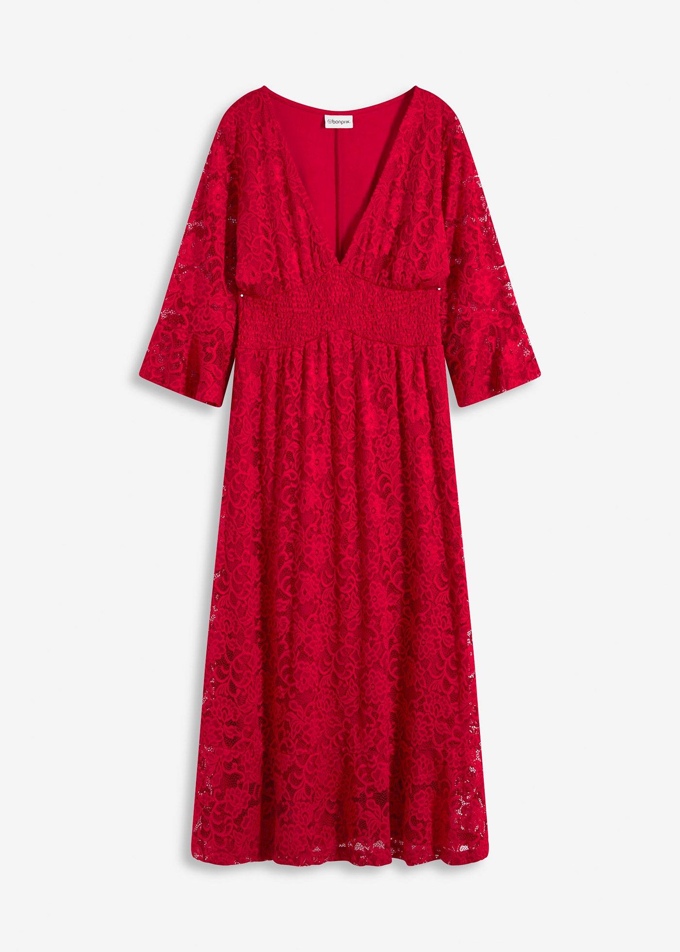 Spitzenkleid mit Volants