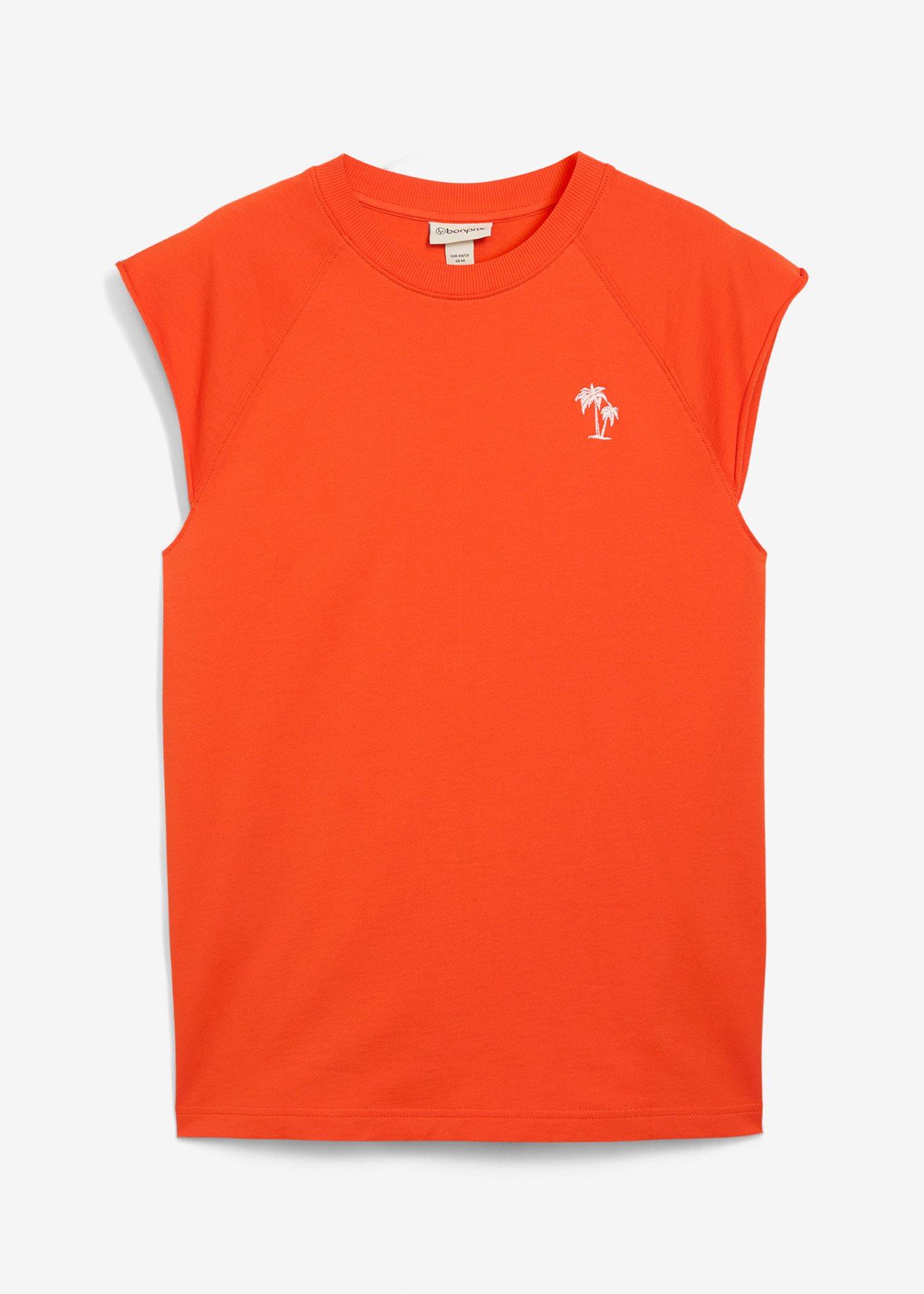 Ärmelloses Sweatshirt aus reiner Baumwolle