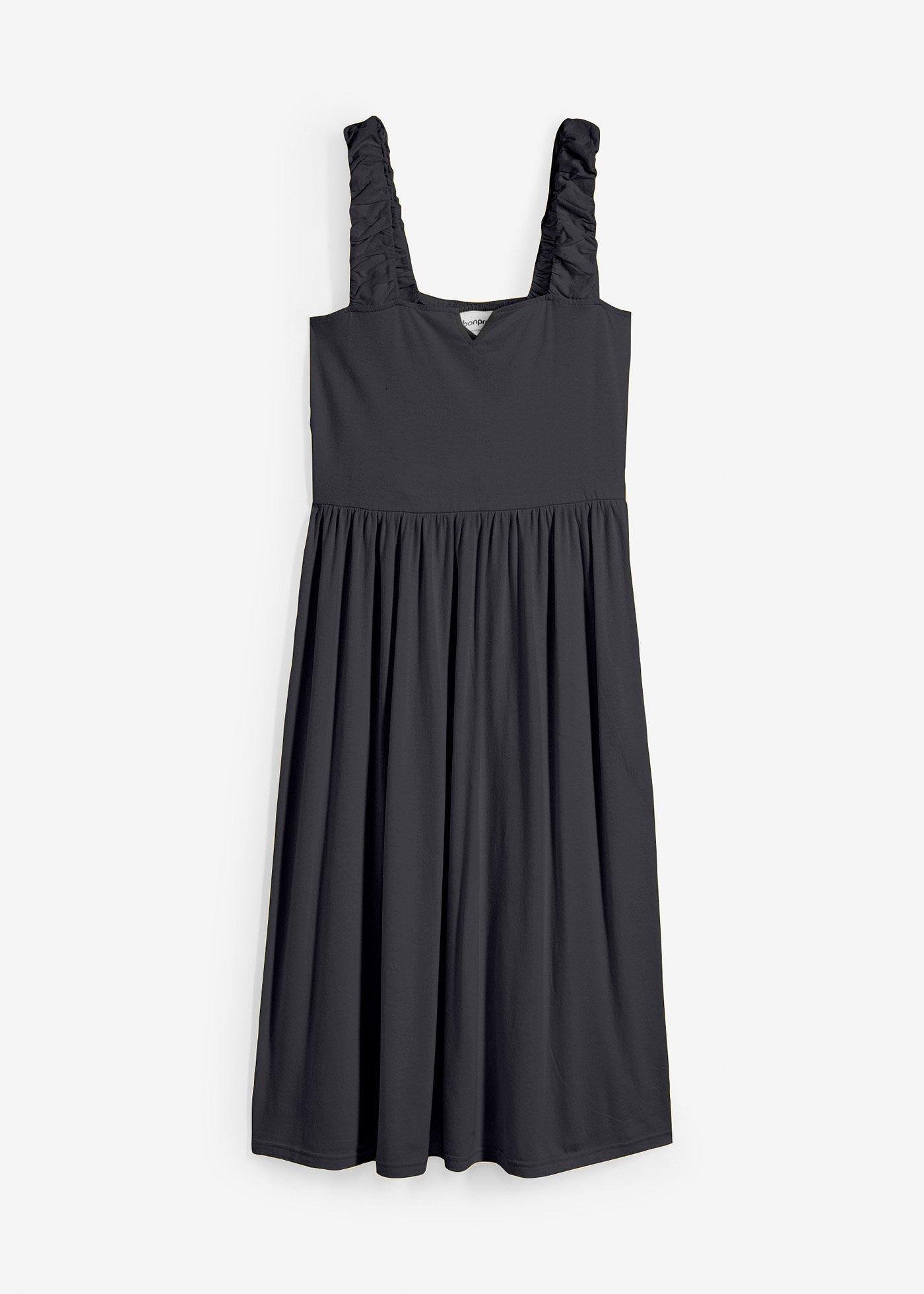 Shirtkleid mit leicht ausgestelltem Saum aus Baumwoll-Viskose-Mix