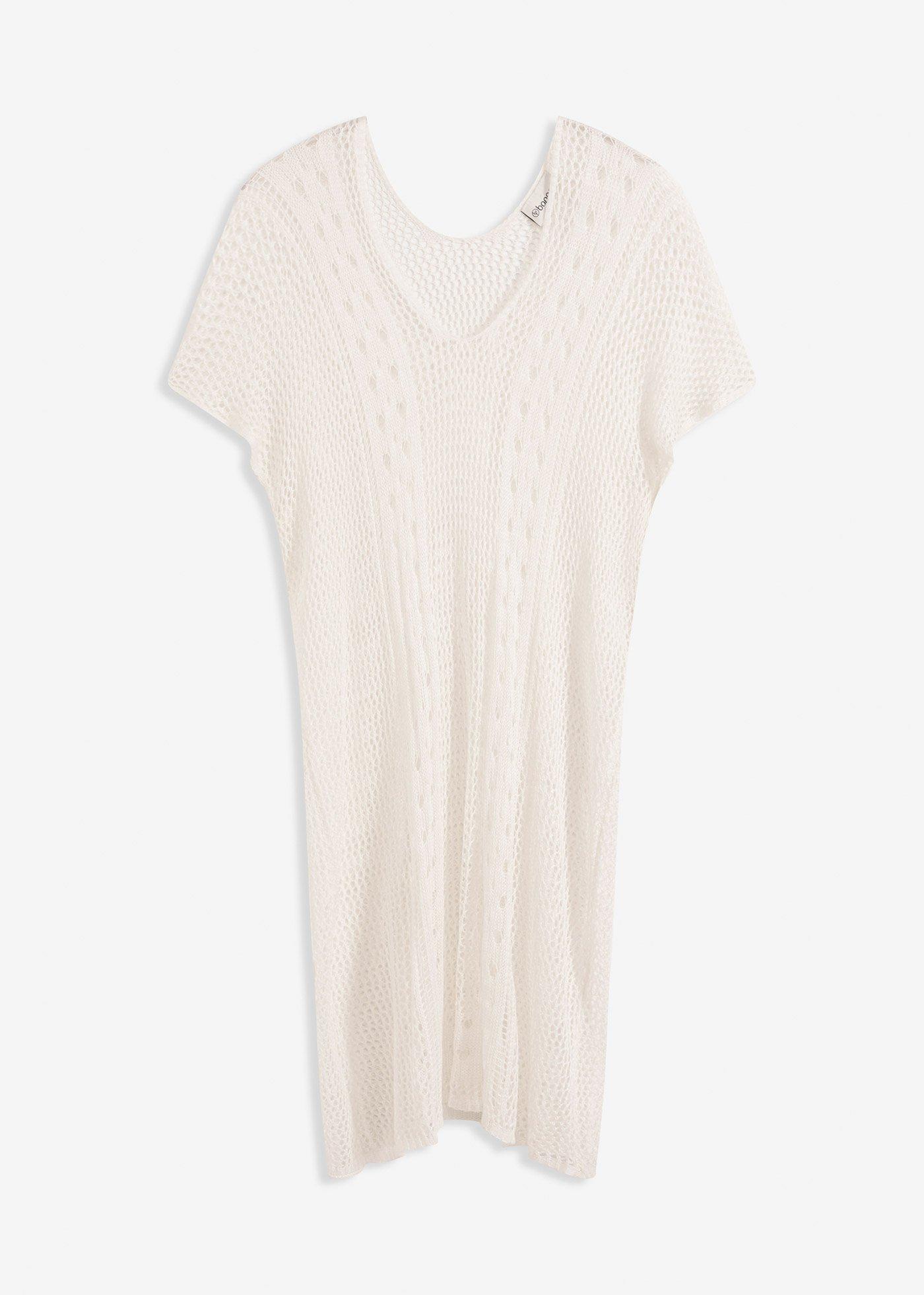 Strandkleid in Häkeloptik aus fließender Viskose