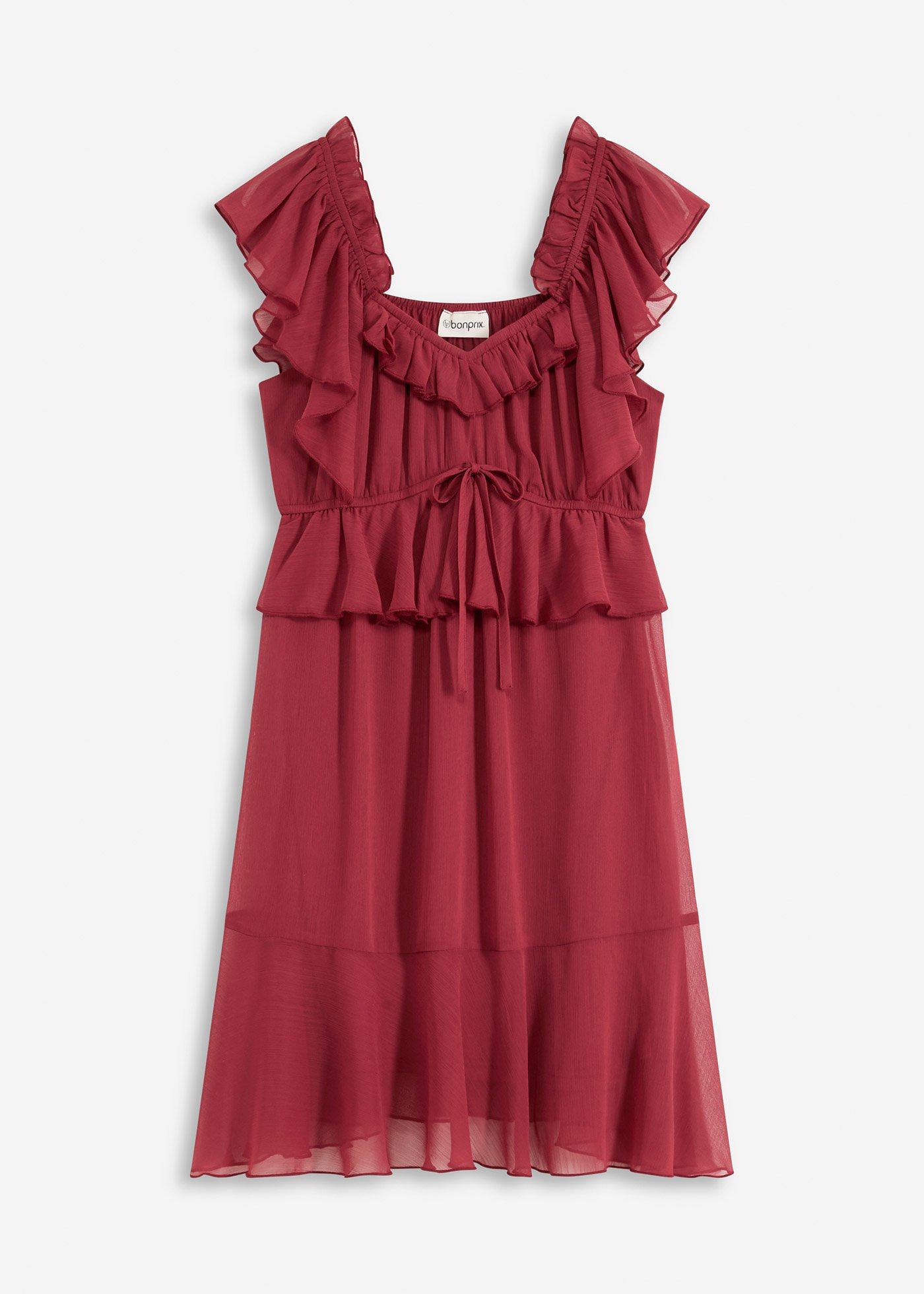 Chiffonkleid in A-Linie