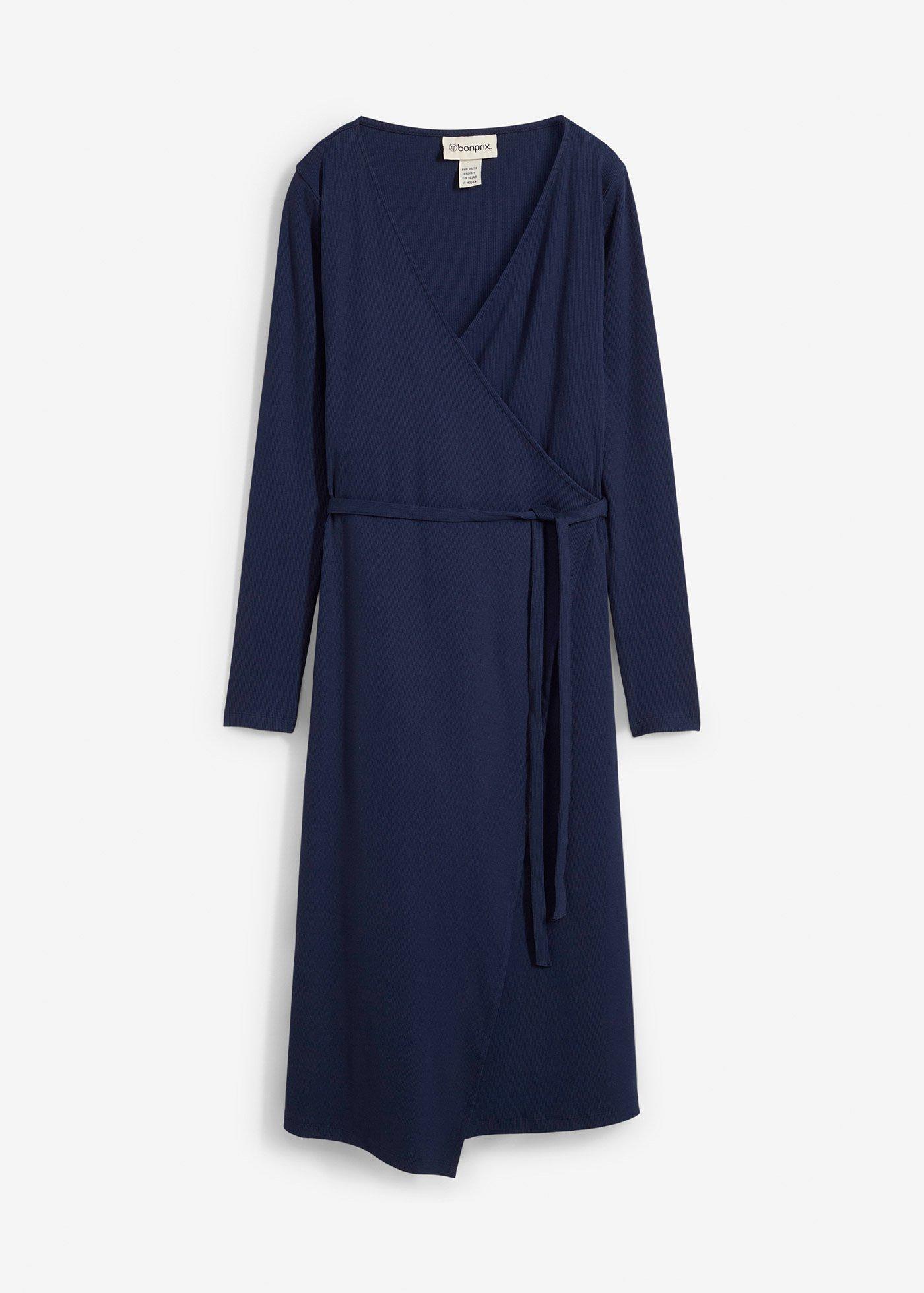 Wickelkleid für die Schwangerschaft und danach aus Bio-Baumwolle