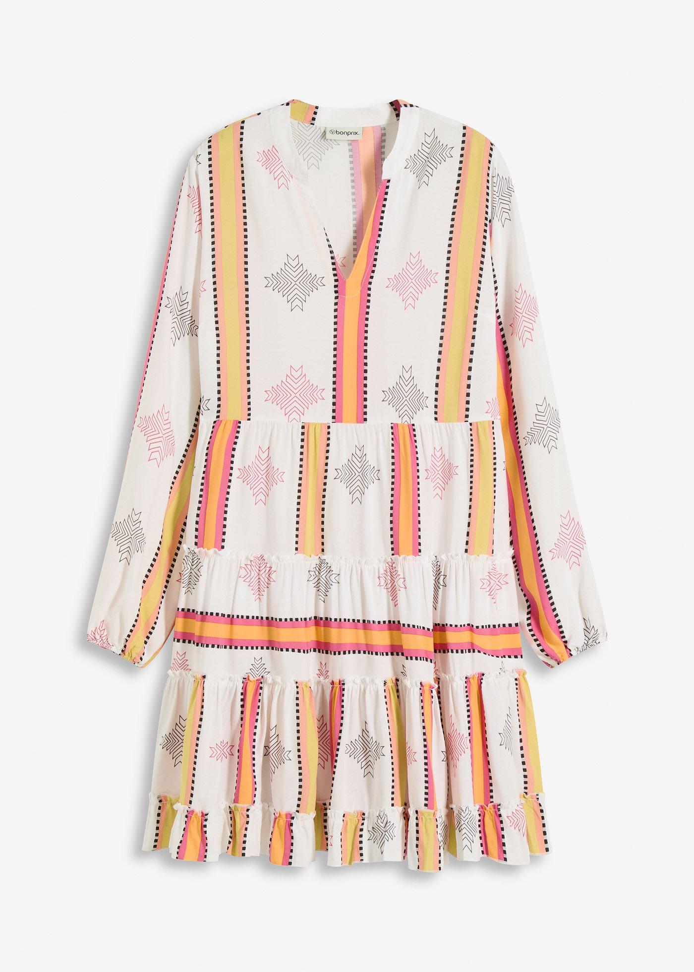 Tunika-Kleid aus fließender Viskose