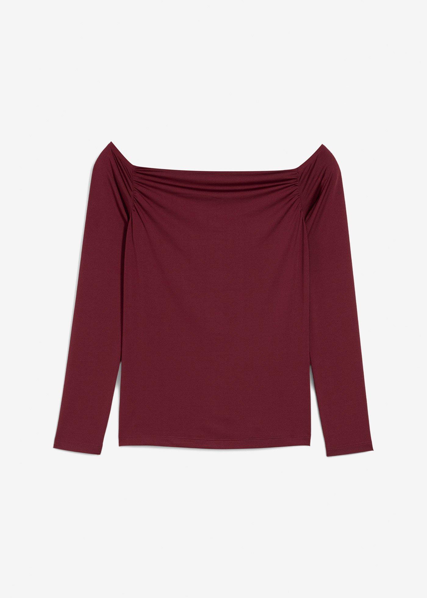 Carmenshirt aus leichtem Jersey