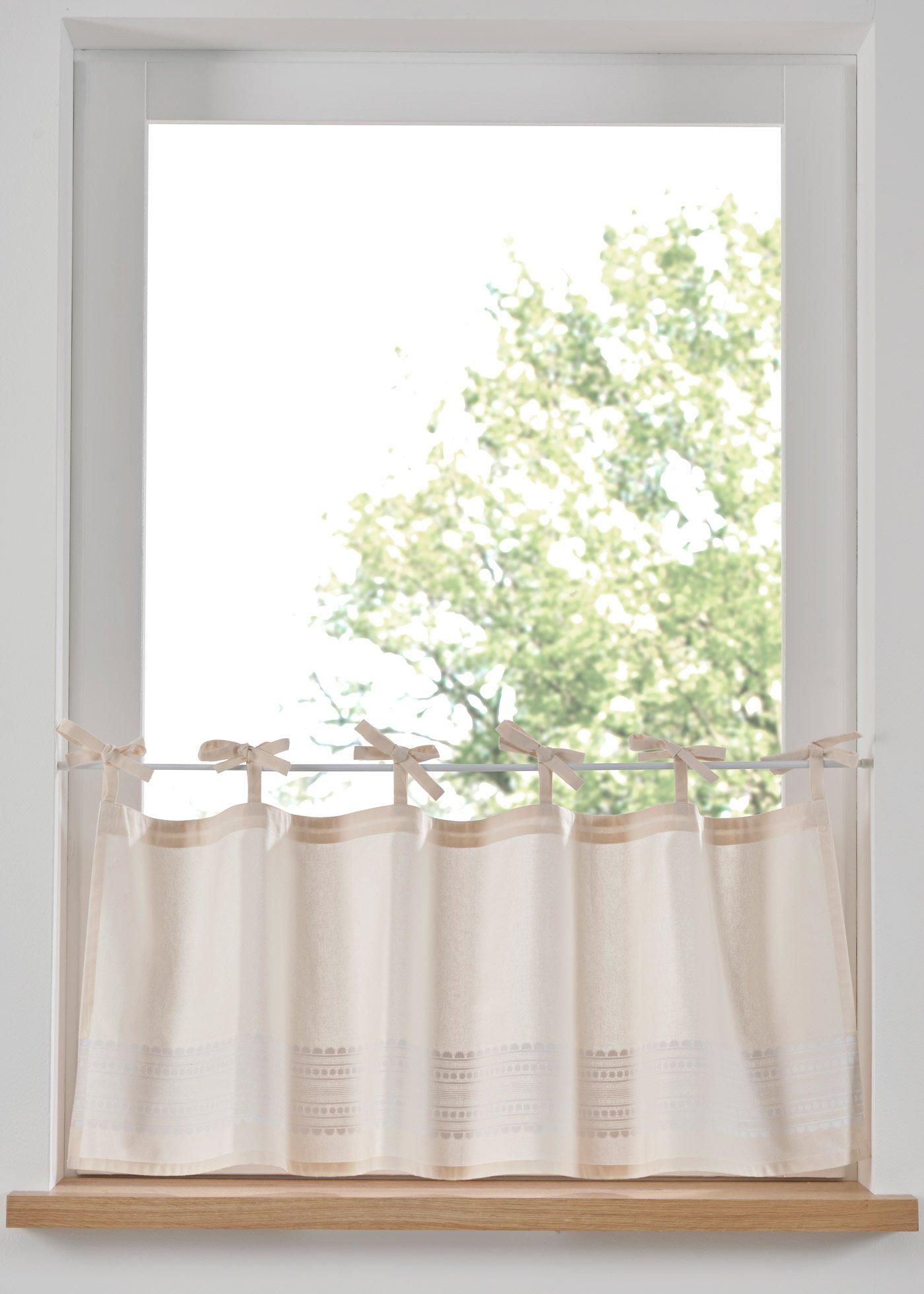 Bio Baumwoll Scheibengardine mit Druck
