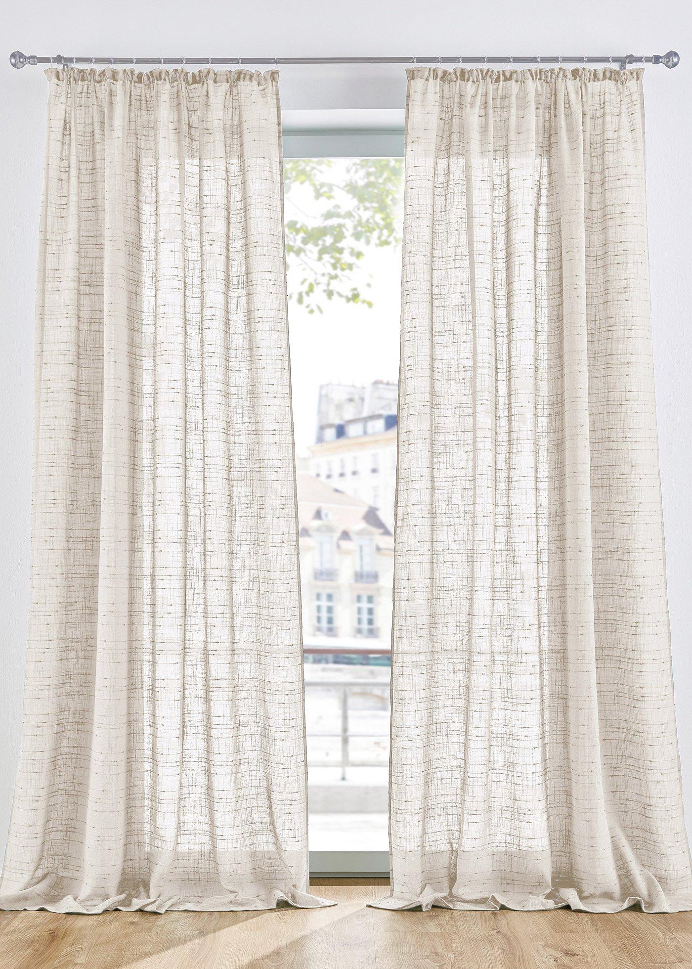 Gardine mit Struktur, in vielen Größen (1er Pack)