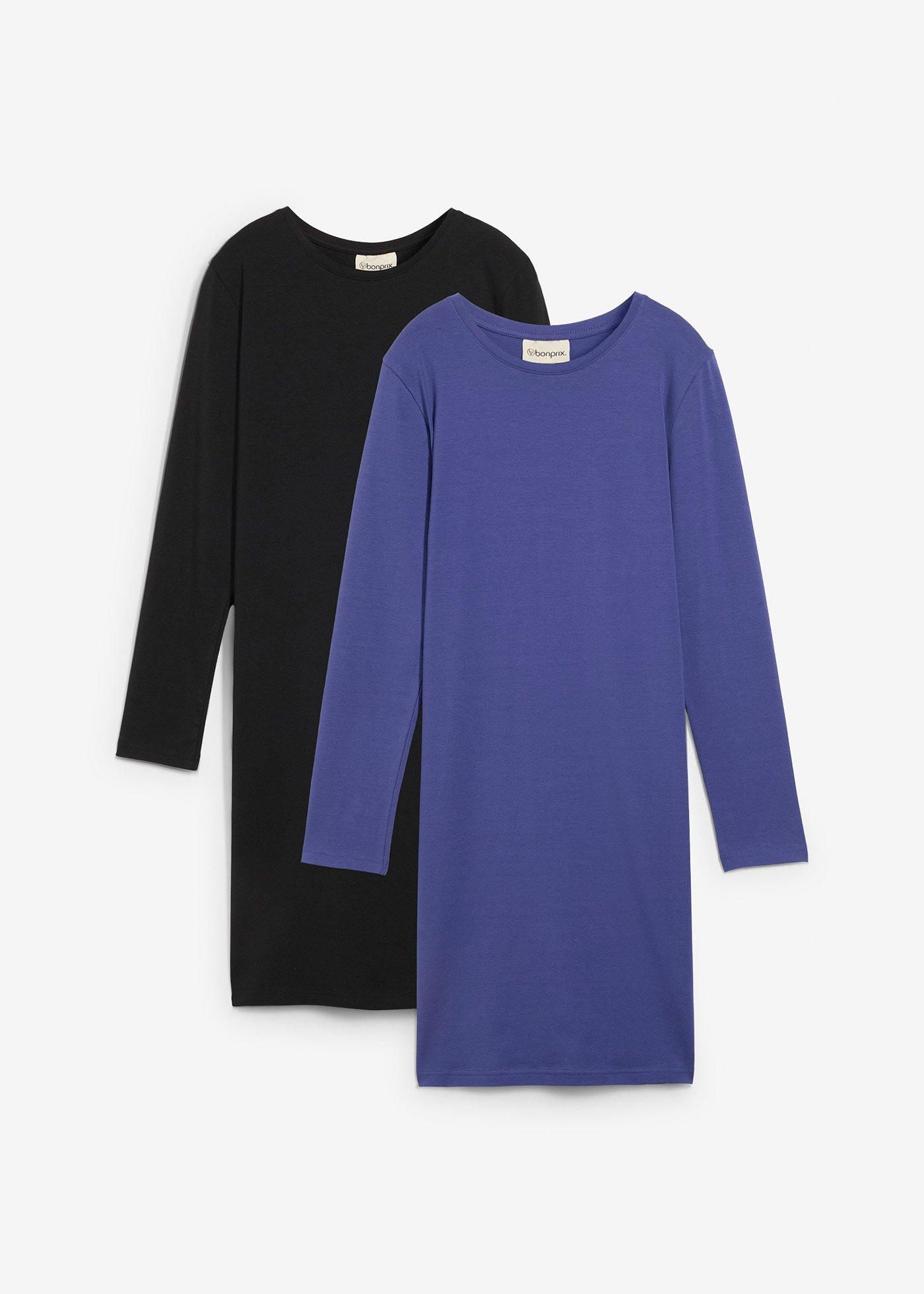 Jerseykleid aus elastischem Bio-Baumwoll-Mix (2er Pack)