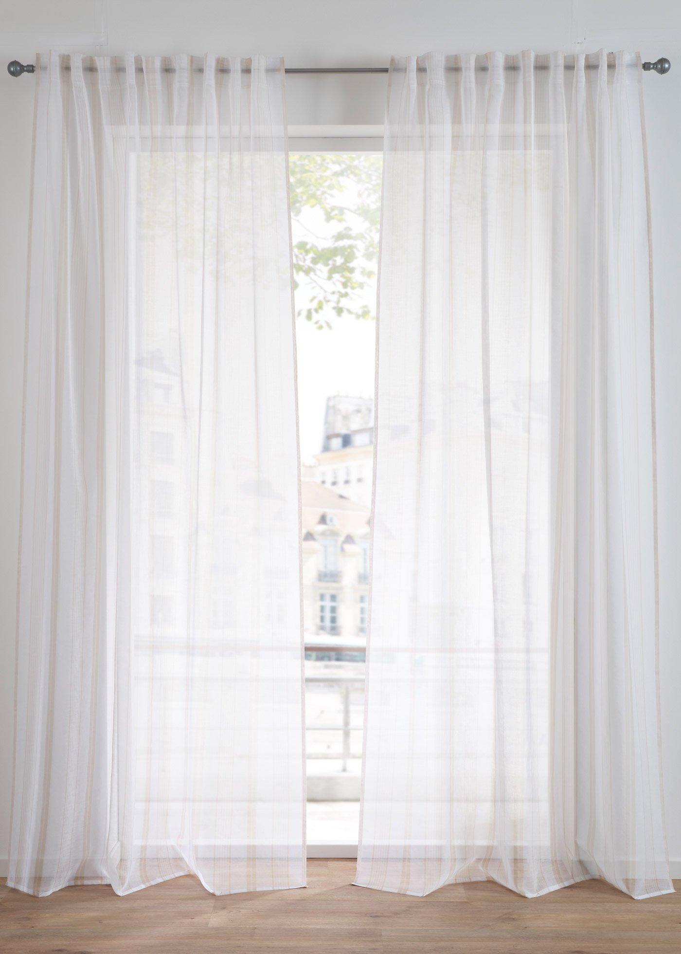 Gardine mit Streifen (1er Pack)
