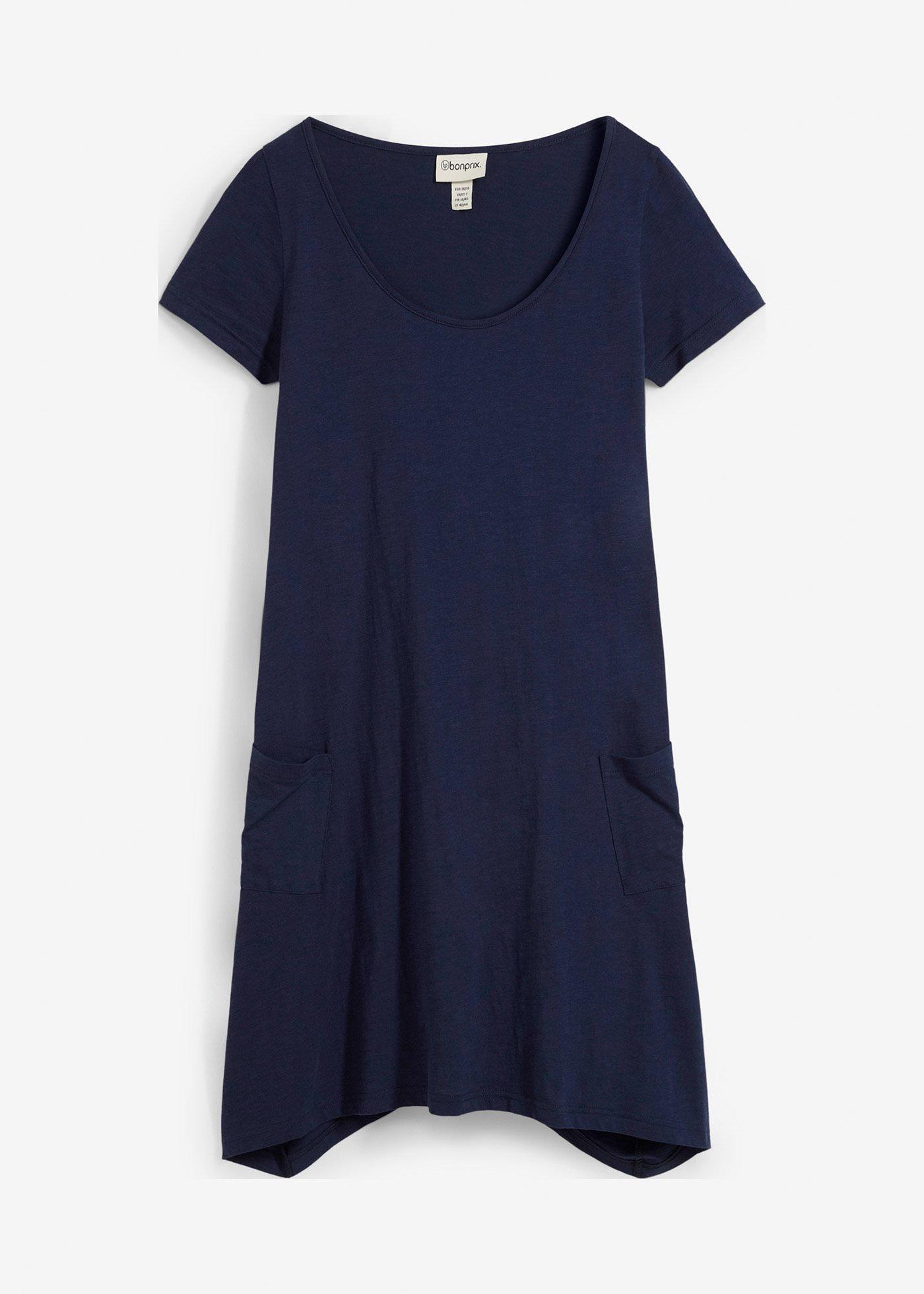 Kurzes Baumwoll-Shirtkleid aus Flammgarn